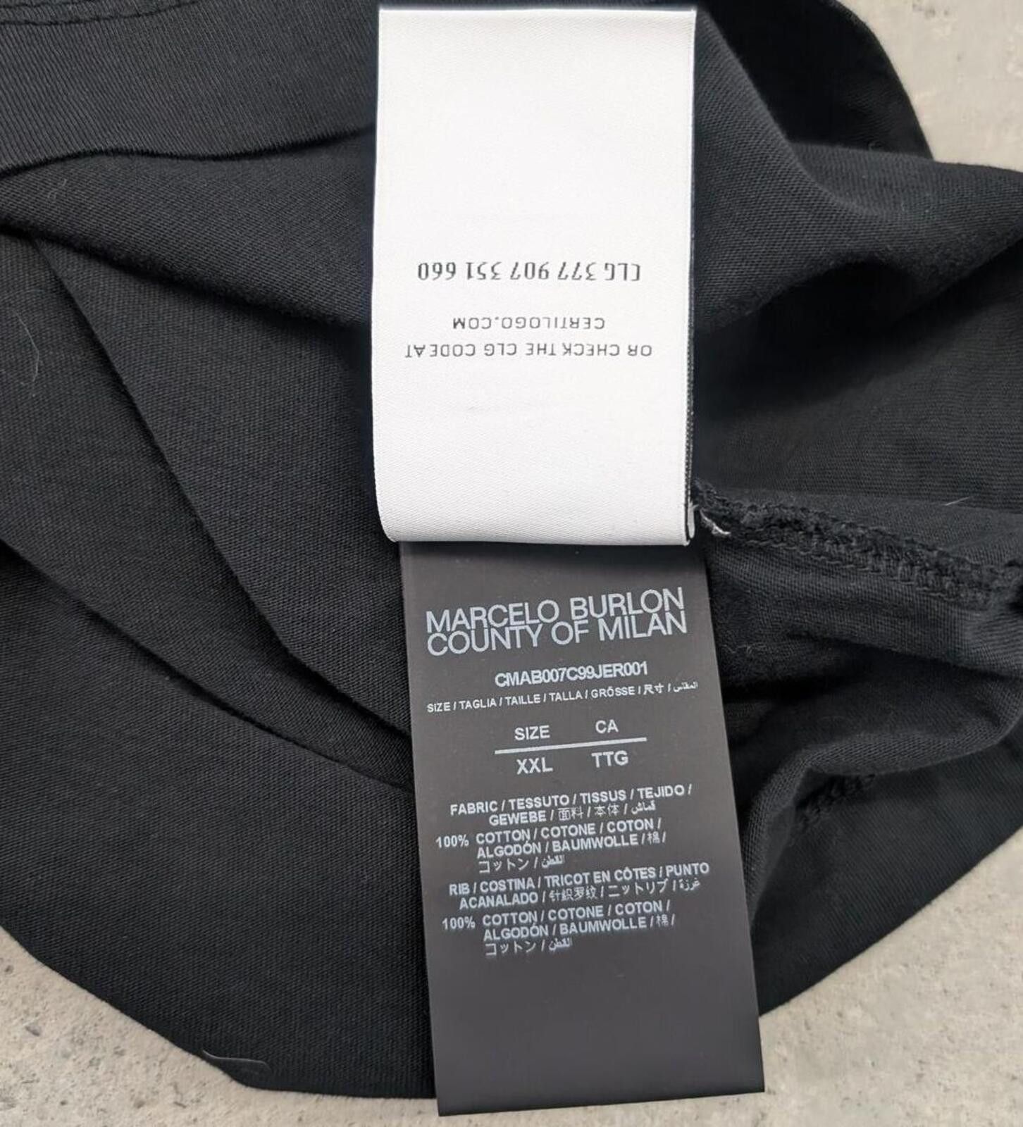 Other Marcelo Burlon Long Sleeve Black Blue Wings County Of Milan Size US XXL / EU 58 / 5 - 5 Thumbnail