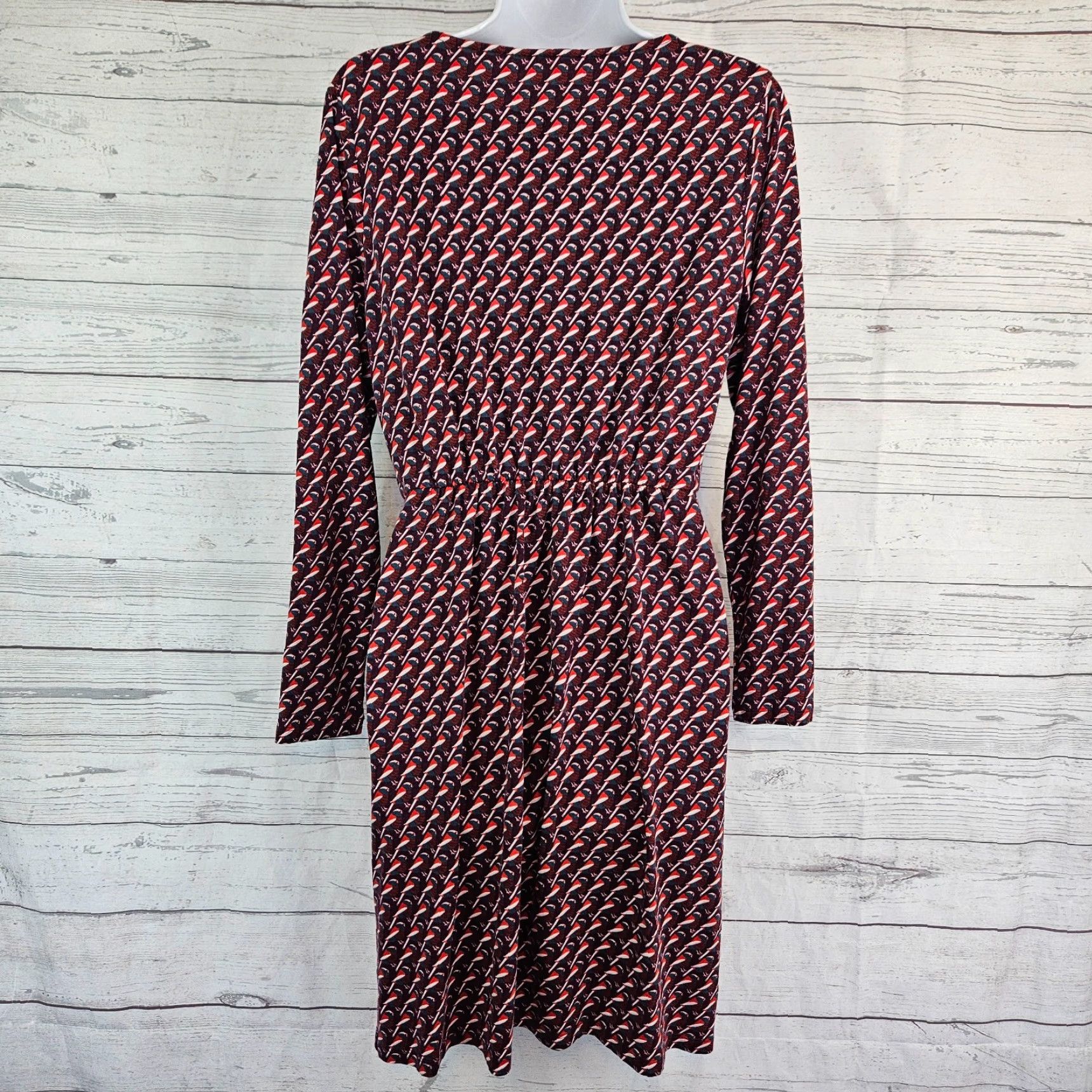 Boden Boden Romilly Jersey Dress Purple Bird Print Long Sleeve Size 10 Womens Knee Length V-Neck Pocket Size L / US 10 / IT 46 - 3 Thumbnail