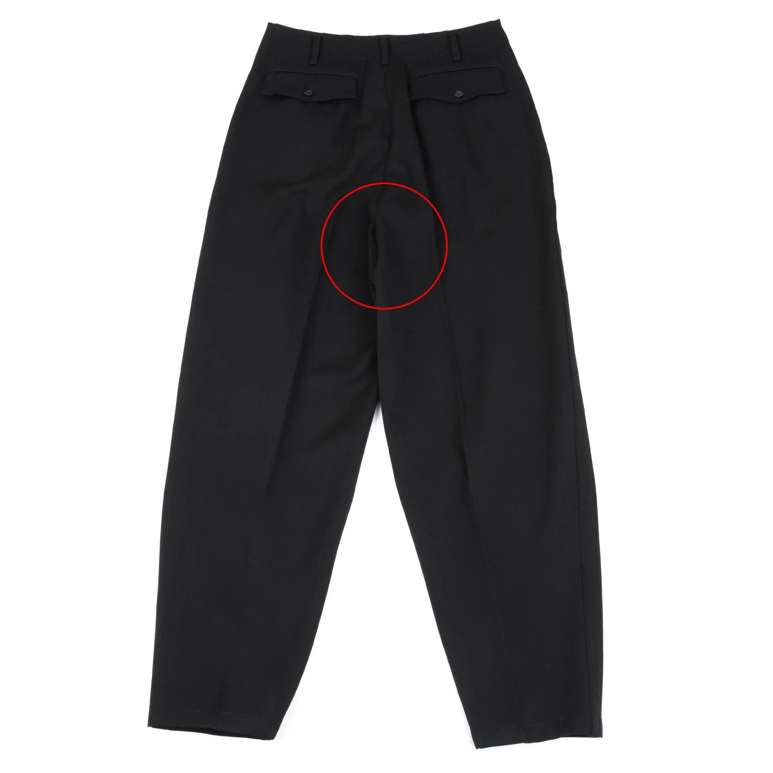 Yohji Yamamoto Yohji Yamamoto Wool Tuck Pants Black M Size US 36 / EU 52 - 12 Thumbnail