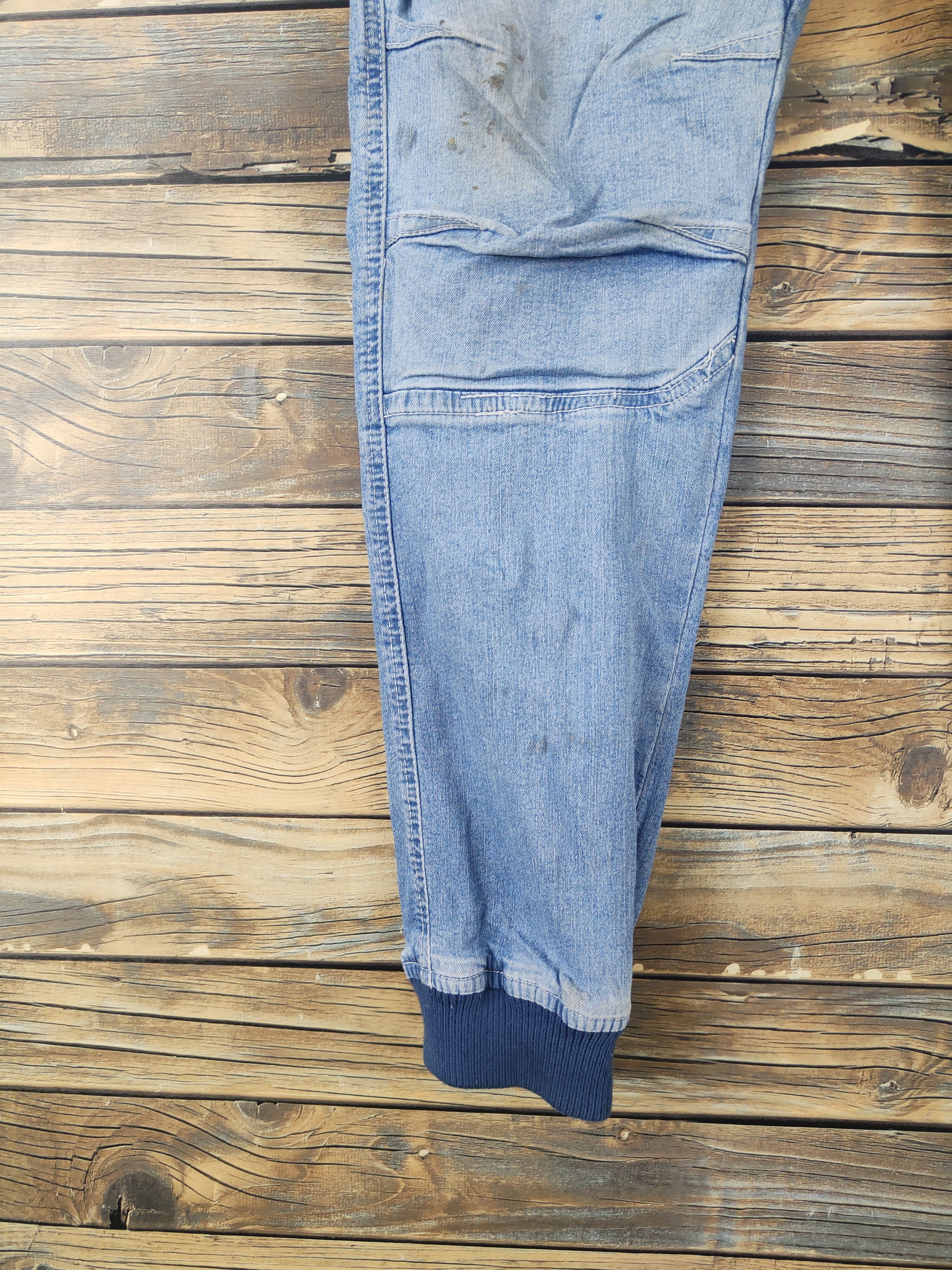Japanese Brand Toraichi Blue Distressed Ripped Jogger Jeans #W1998 Size US 32 / EU 48 - 5 Thumbnail