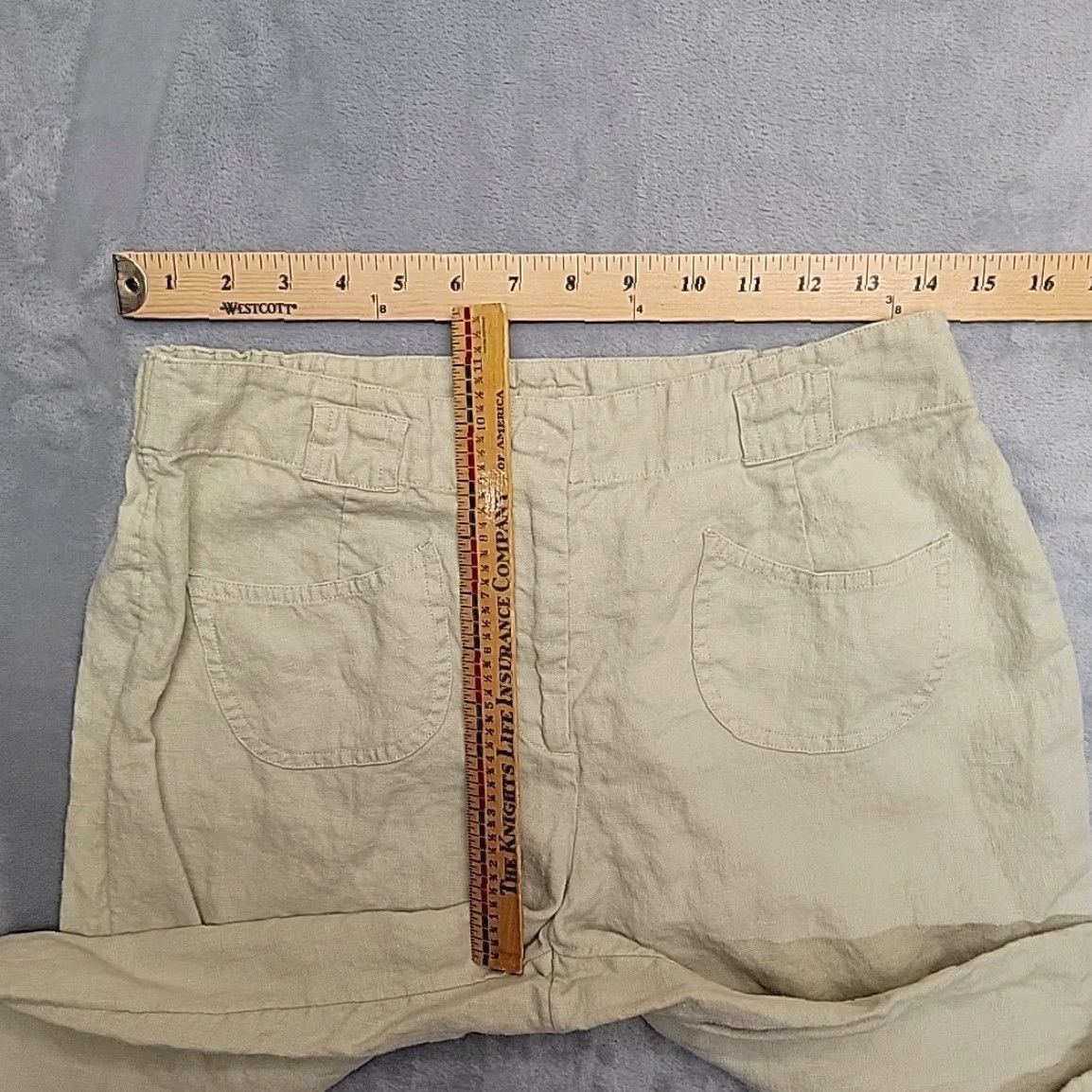 J. Jill J Jill Pants Capri Womens 8 100% Linen Elastic Waist Beige Coastal Casual Minimalist Comfort Size 30" / US 8 / IT 44 - 5 Thumbnail