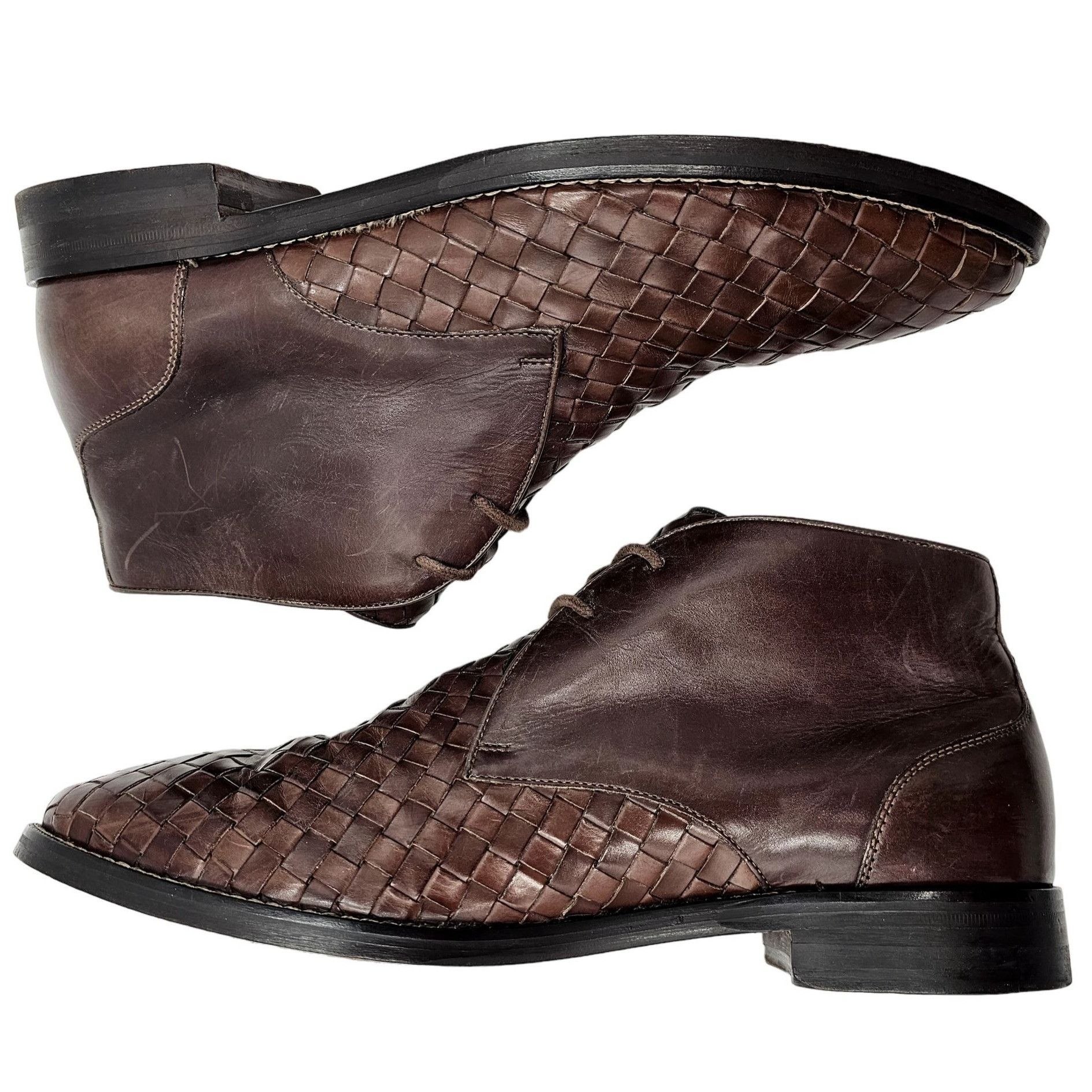 Cole Haan Cole Haan Cambridge Brown Woven Leather Chukka Boots Men 8.5 Size US 8.5 / EU 41-42 - 9 Thumbnail