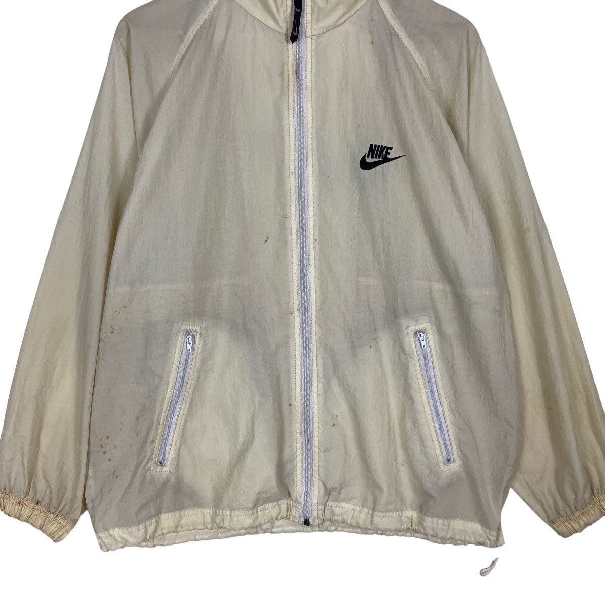 Japanese Brand Vintage 90s Nike Big Swoosh Light Zipper Jacket Size US M / EU 48-50 / 2 - 5 Thumbnail