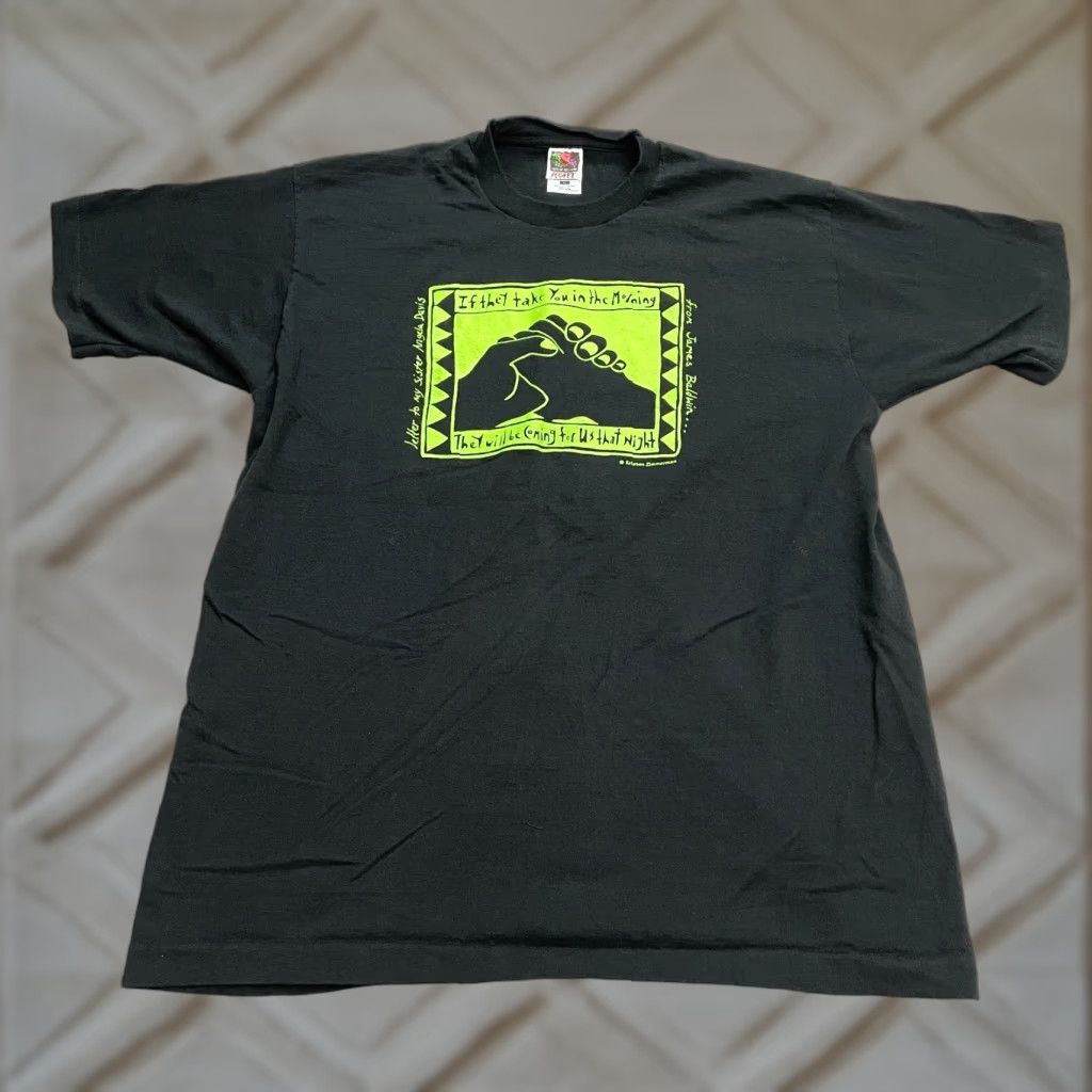 Fruit Of The Loom Fruit Of the Loom Heavy Cotton Graphic T-Shirt Mens XL Black Crew Preshrunk Tee Size US XL / EU 56 / 4 - 1 Thumbnail