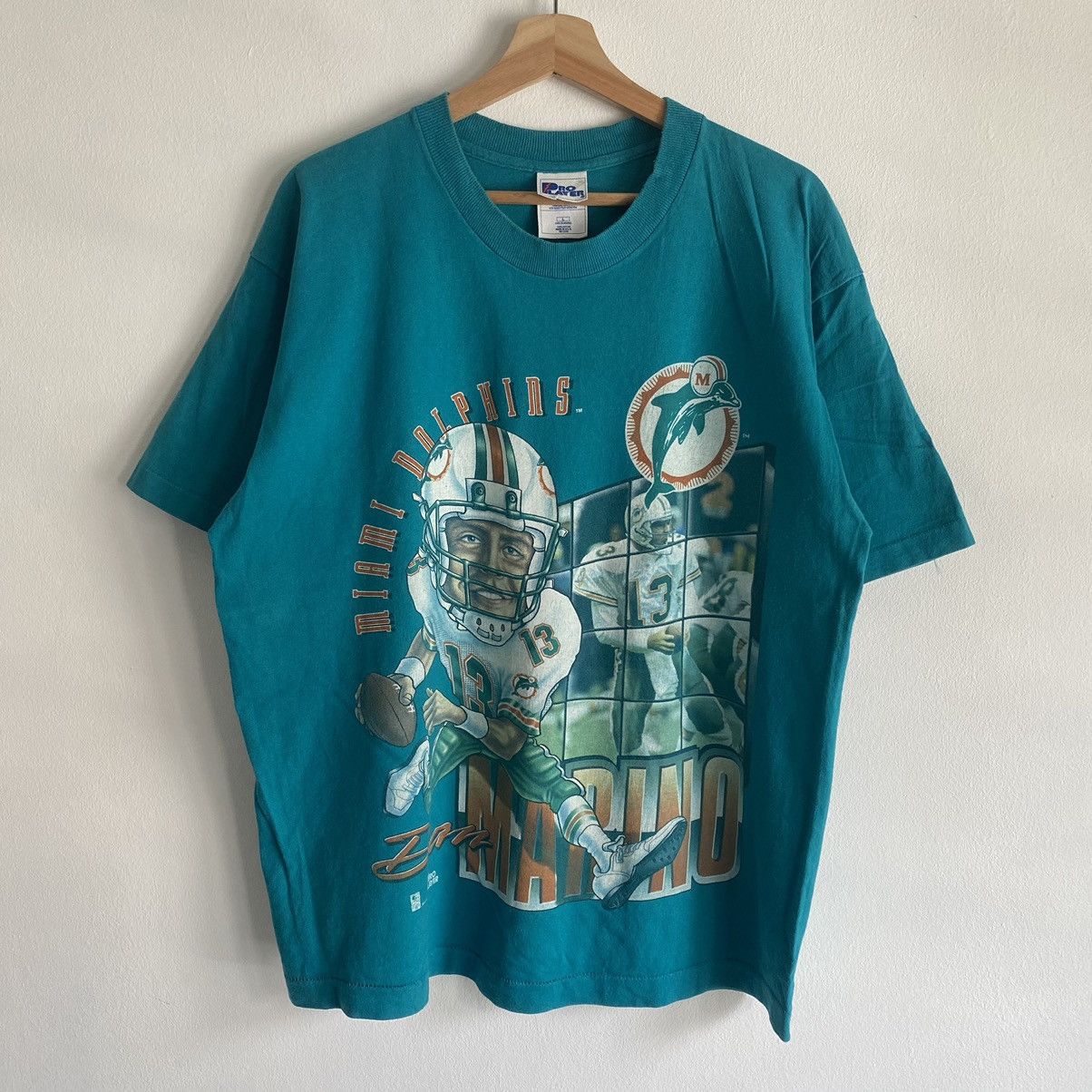 NFL × Pro Player × Vintage Vintage Pro Player Don Mapino Miami Dolphin Big Print Size US L / EU 52-54 / 3 - 1 Thumbnail