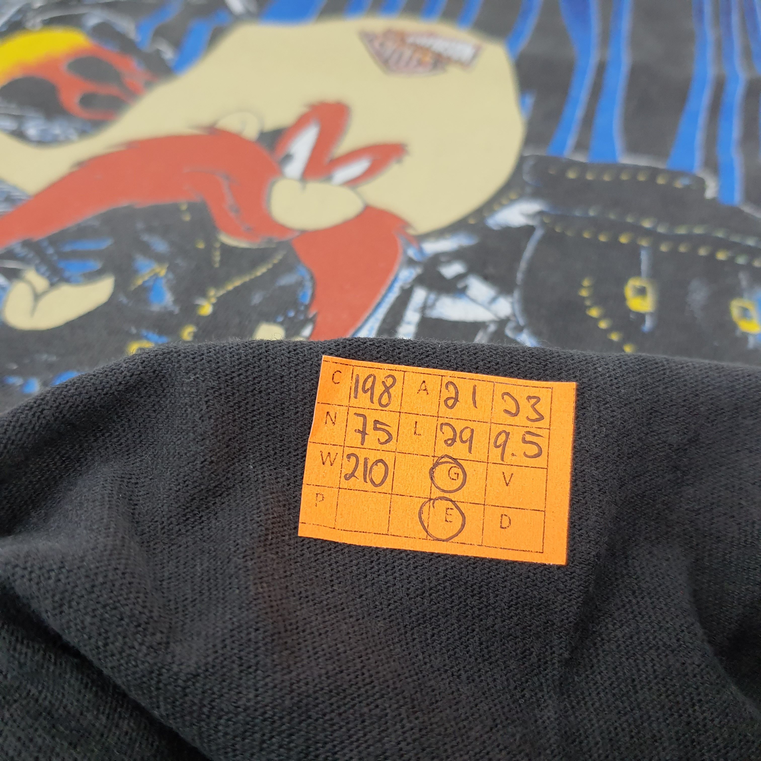 Harley Davidson × Vintage × Warner Bros Vintage Harley Davidson x Warner Bros 90s Tshirt Size US L / EU 52-54 / 3 - 8 Thumbnail