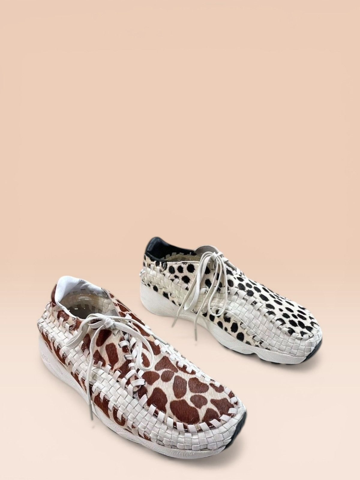 Nike Air Footscape Woven ”Natural and Brown“ & "Whit Cow Print" Size US 10 / EU 43 - 5 Thumbnail