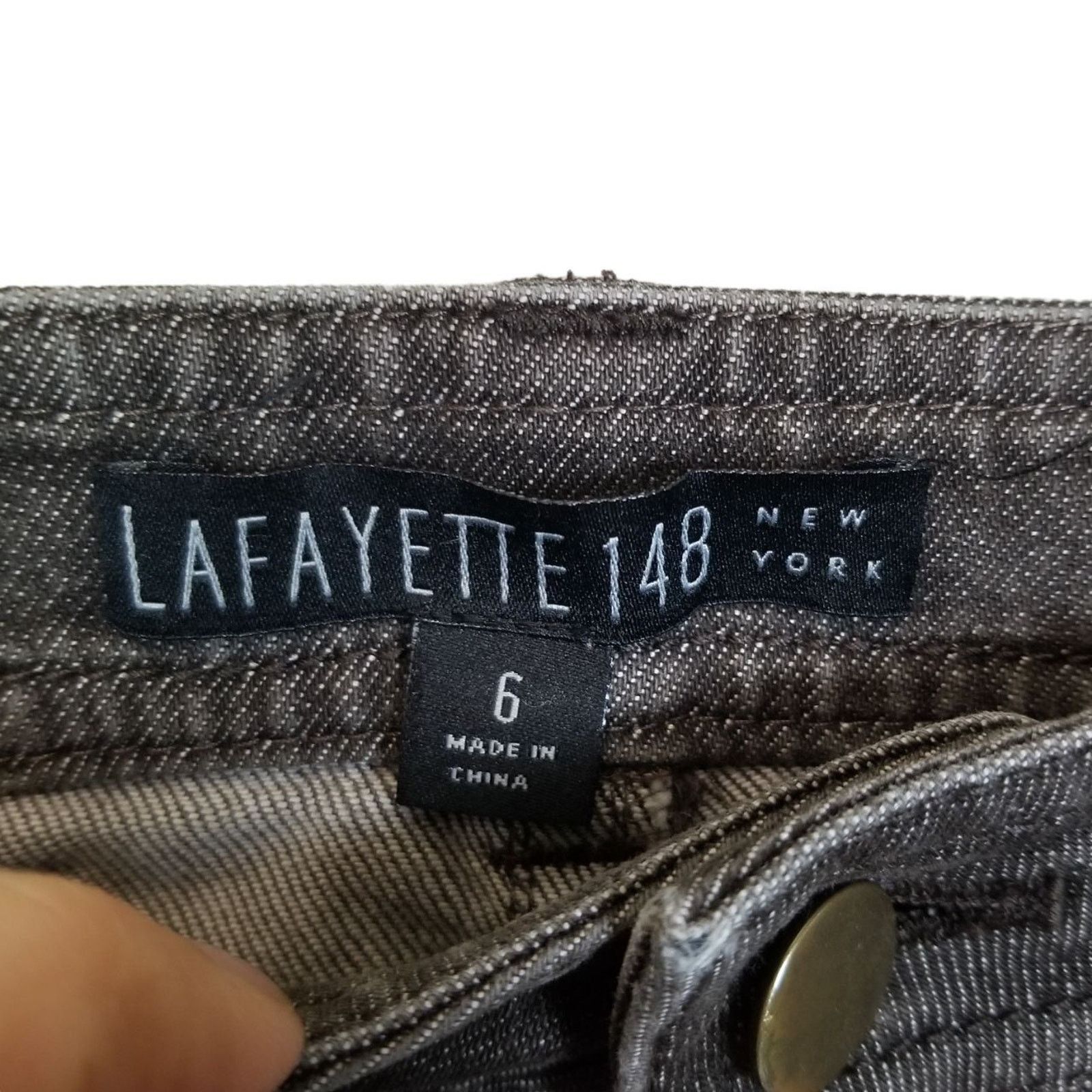 Lafayette 148 Lafayette 148 Womens Faded Black Straight Leg Jeans 6 Mid Size 28" / US 6 / IT 42 - 4 Thumbnail