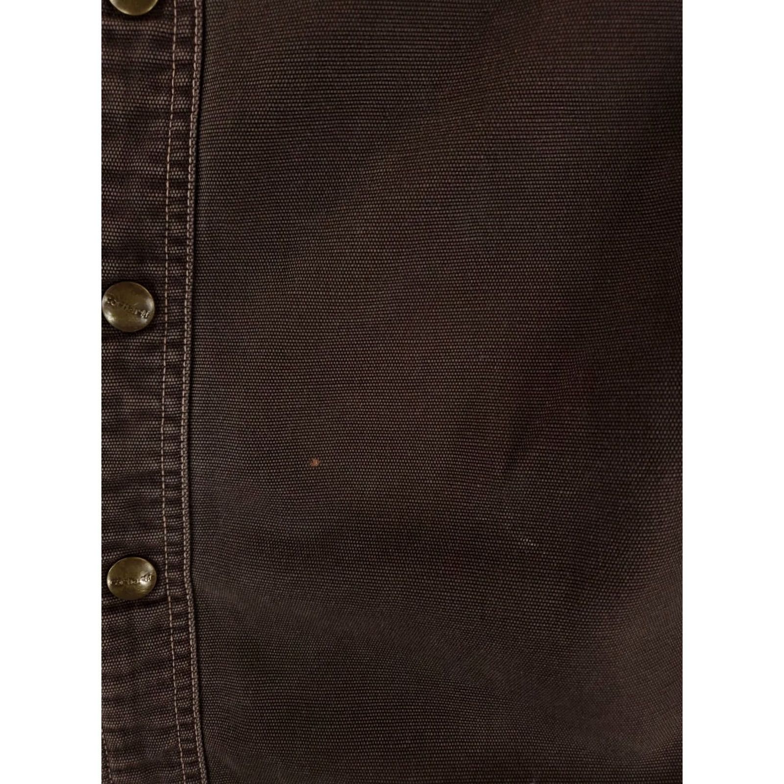 Carhartt VINTAGE Carhartt Shirt Jacket KCPL FR Brown Long Sleeve Mens M KCPL Snap Jacket Shirt Mens Brown FR Shirt Jacket Size US M / EU 48-50 / 2 - 7 Thumbnail