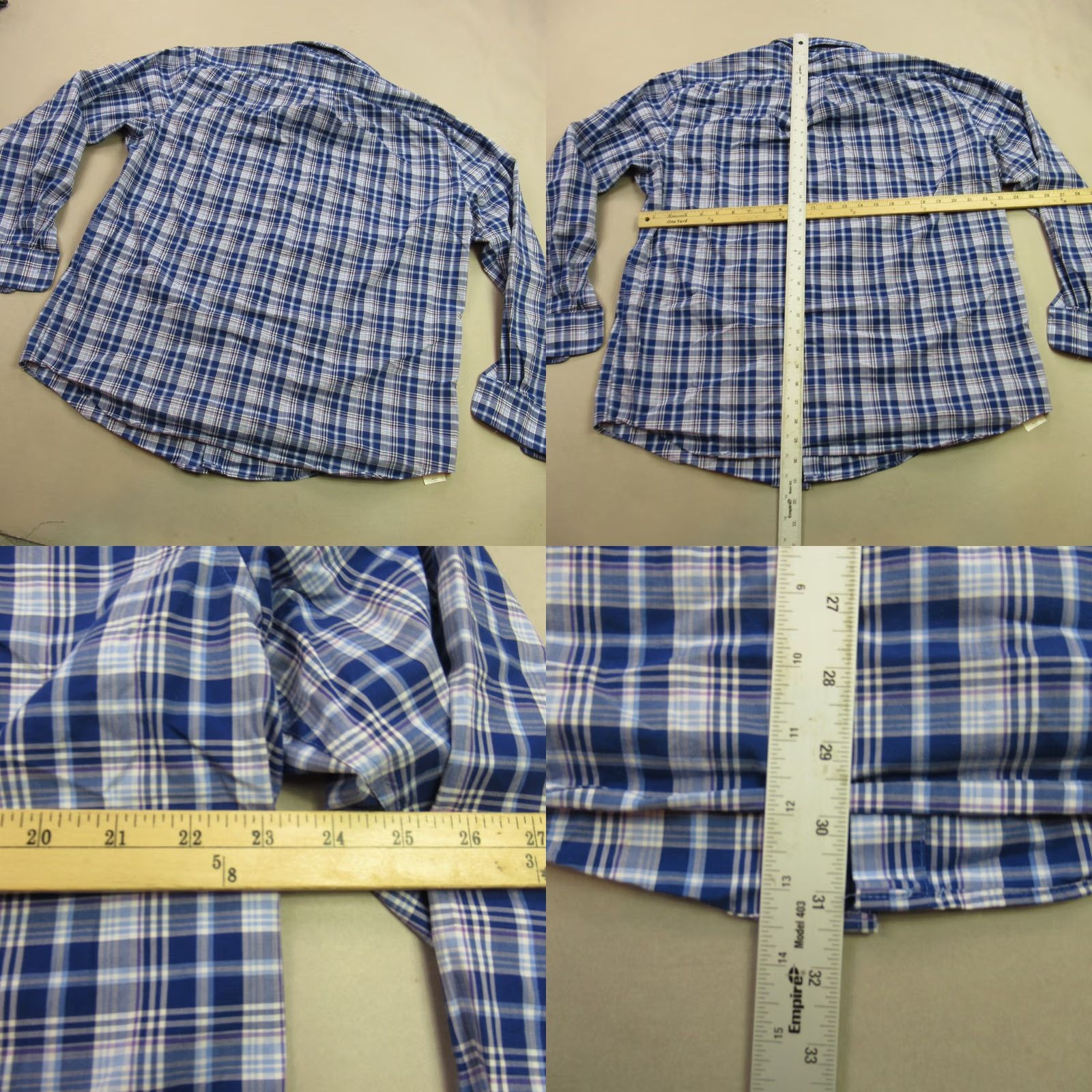 Polo Ralph Lauren Ralph Lauren Shirt Mens XL Long Sleeve Casual Button Front Plaid Blake Blue Size US XL / EU 56 / 4 - 8 Thumbnail