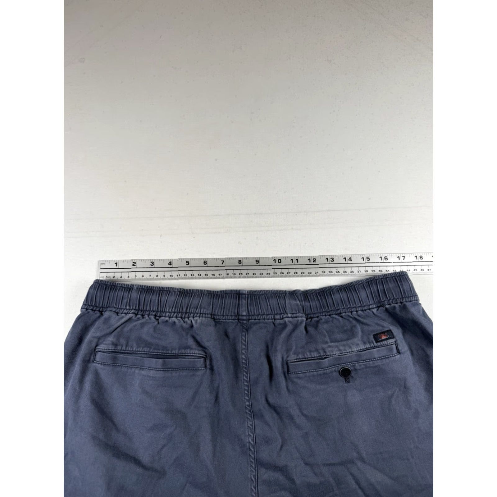 Faherty Faherty Shorts Mens XL Blue Chino Stretch Casual Regular Zip Pockets Logo Button Size US 36 / EU 52 - 3 Thumbnail
