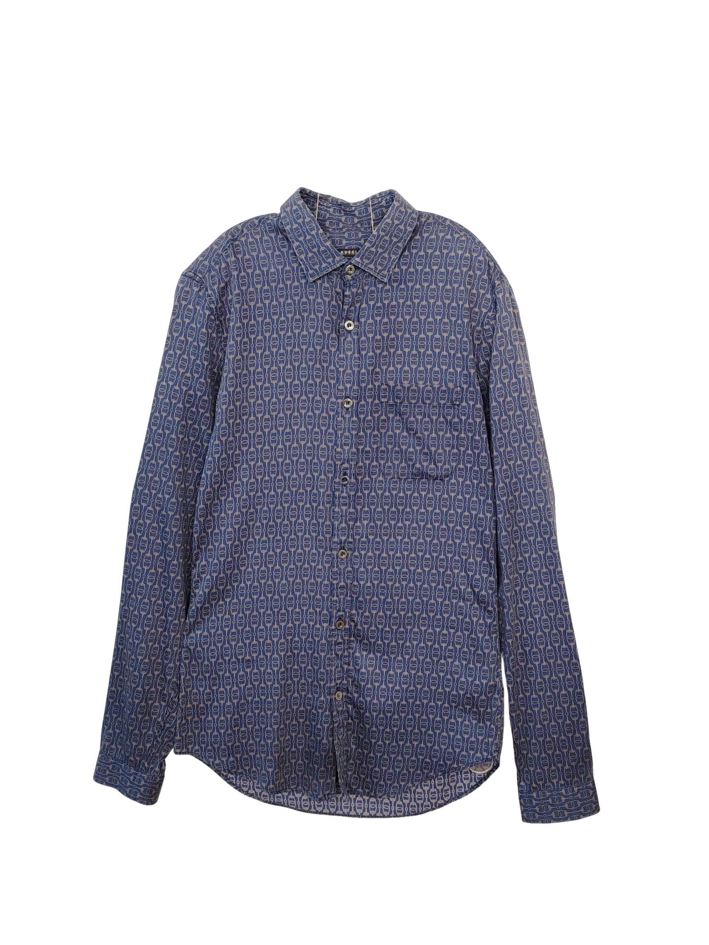 Gucci Gucci Monogram Print Button Up Shirt Size S Size US S / EU 44-46 / 1 - 1 Thumbnail