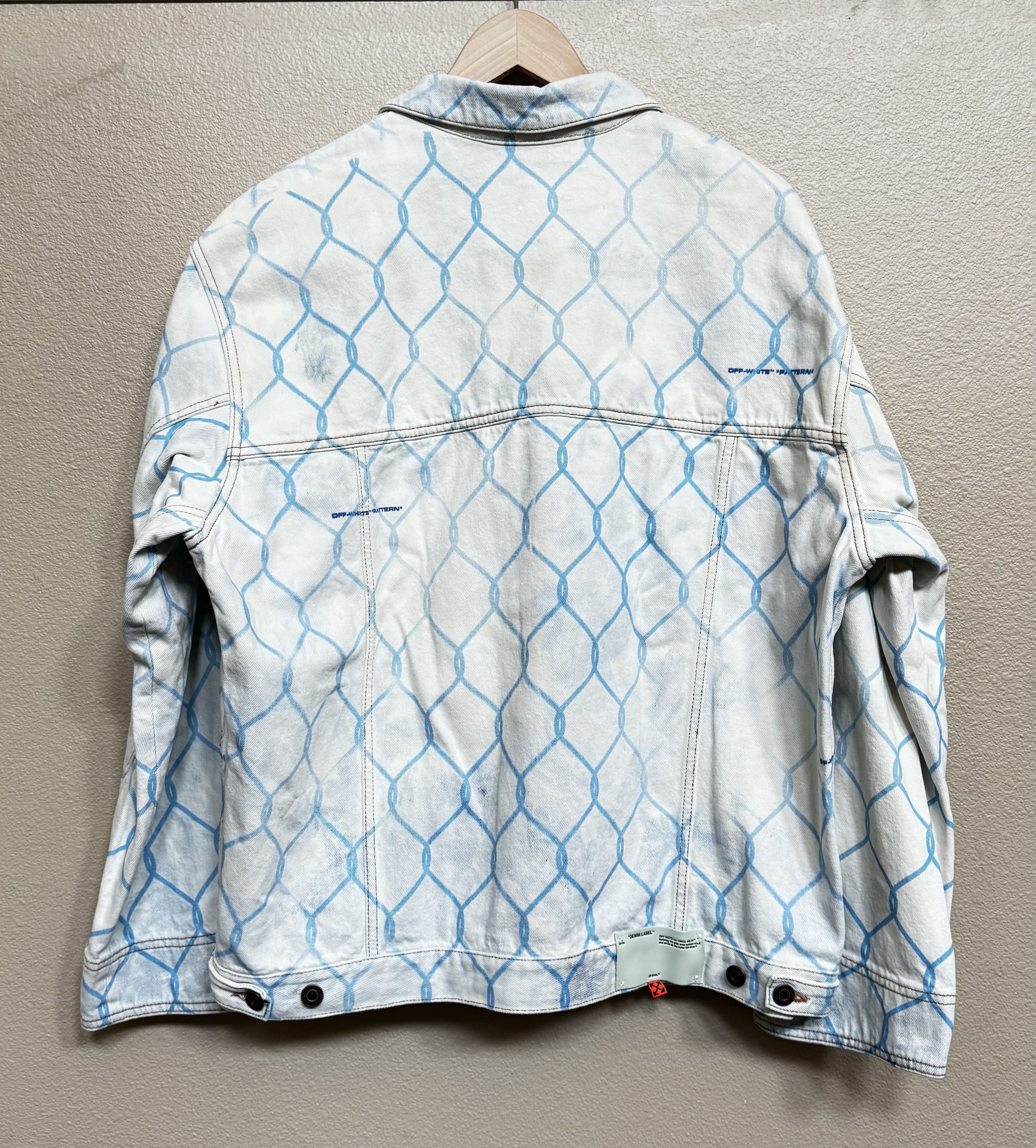 Off-White Off-White Oversized Chain Link Fence Denim Jacket Size M Size US M / EU 48-50 / 2 - 5 Thumbnail