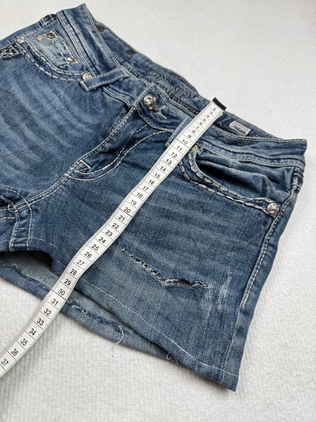 Miss Me Miss Me Low Waist Hot Pants Micro Shorts 2000s Vintage Y2 Size 30" / US 8 / IT 44 - 5 Thumbnail