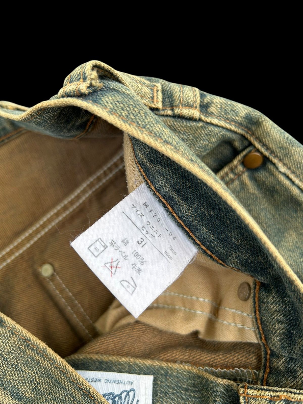 Kapital Vintage Wrangler Selvedge Rusty Mudwash Distressed Denim Size US 30 / EU 46 - 9 Thumbnail