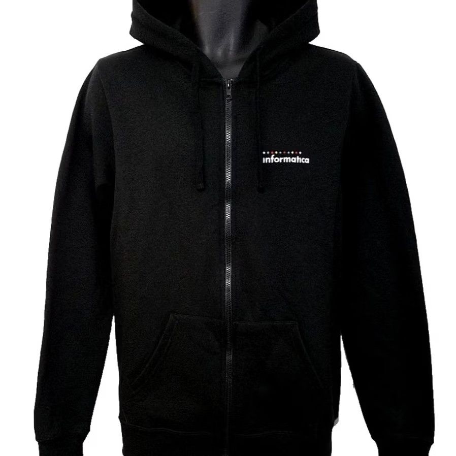 Vintage Informatica Mens Hoodie Sweatshirt Full Zip Data Management Software Size Medium Black District Size US M / EU 48-50 / 2 - 2 Thumbnail