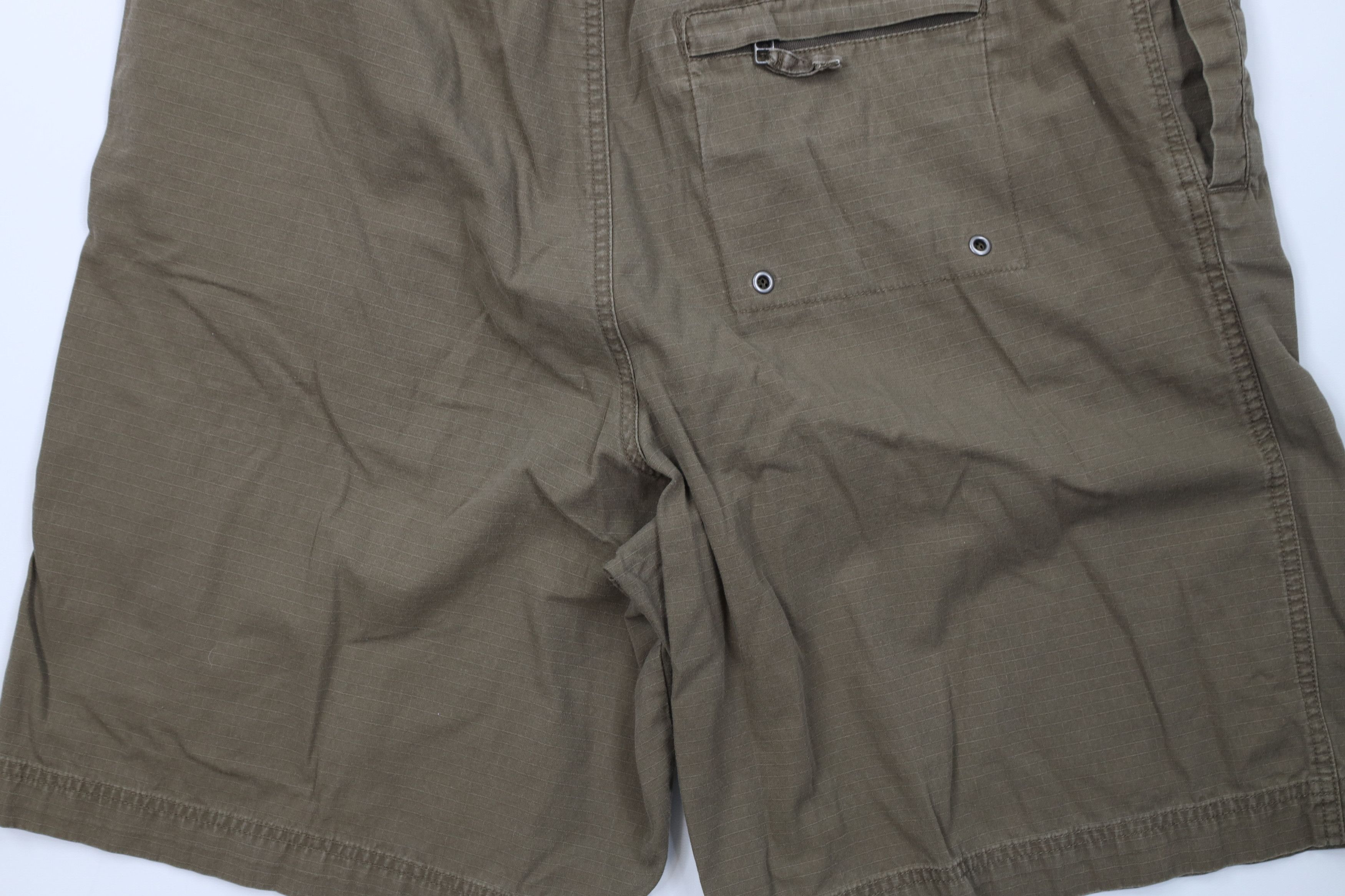 Gap Vintage Y2K 2001 Gap Ripstop Shorts Cotton Brown Green Size US 36 / EU 52 - 11 Thumbnail