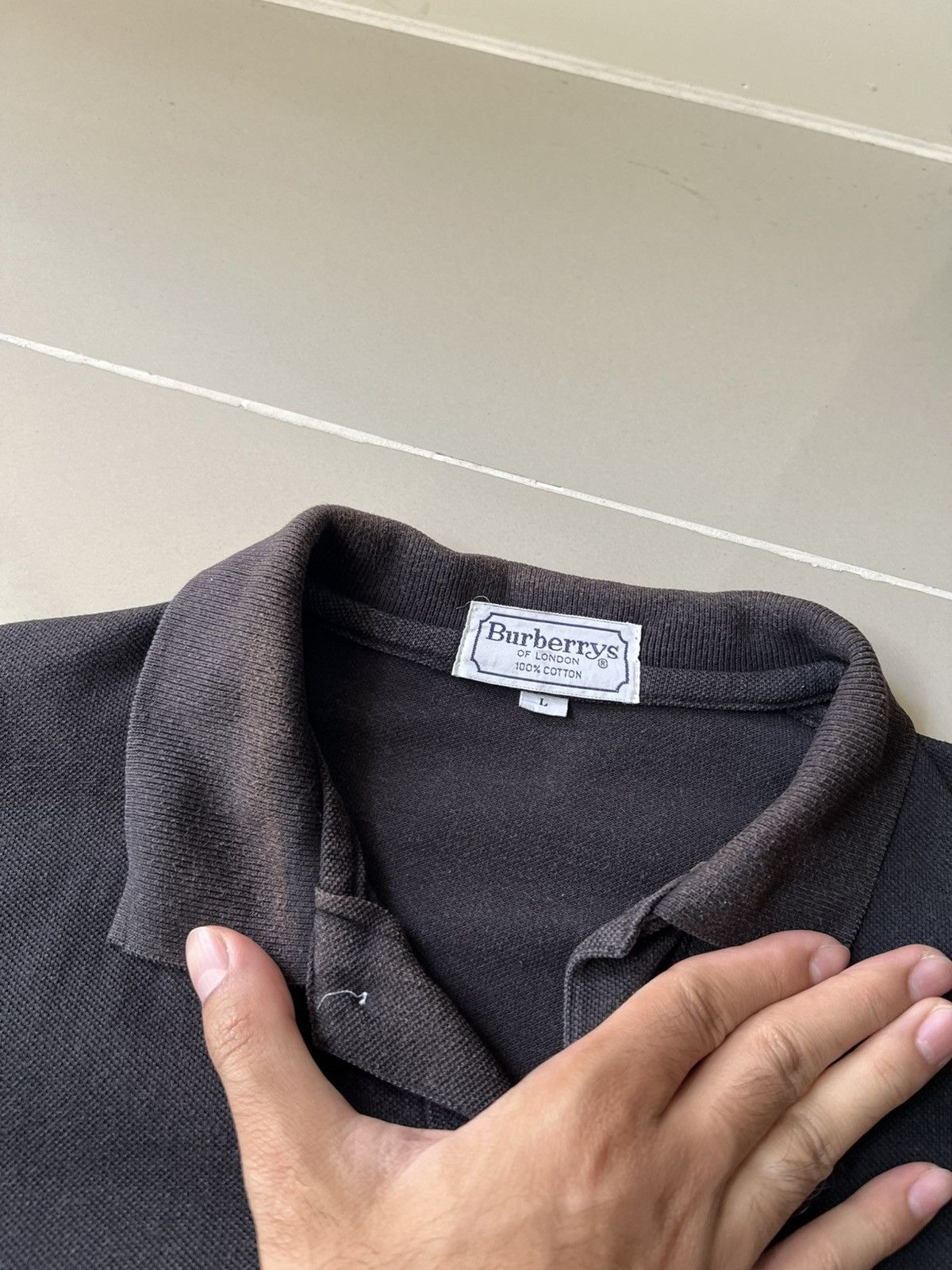 Burberry Faded Vintage Burberry Polo Tees Size US M / EU 48-50 / 2 - 5 Thumbnail
