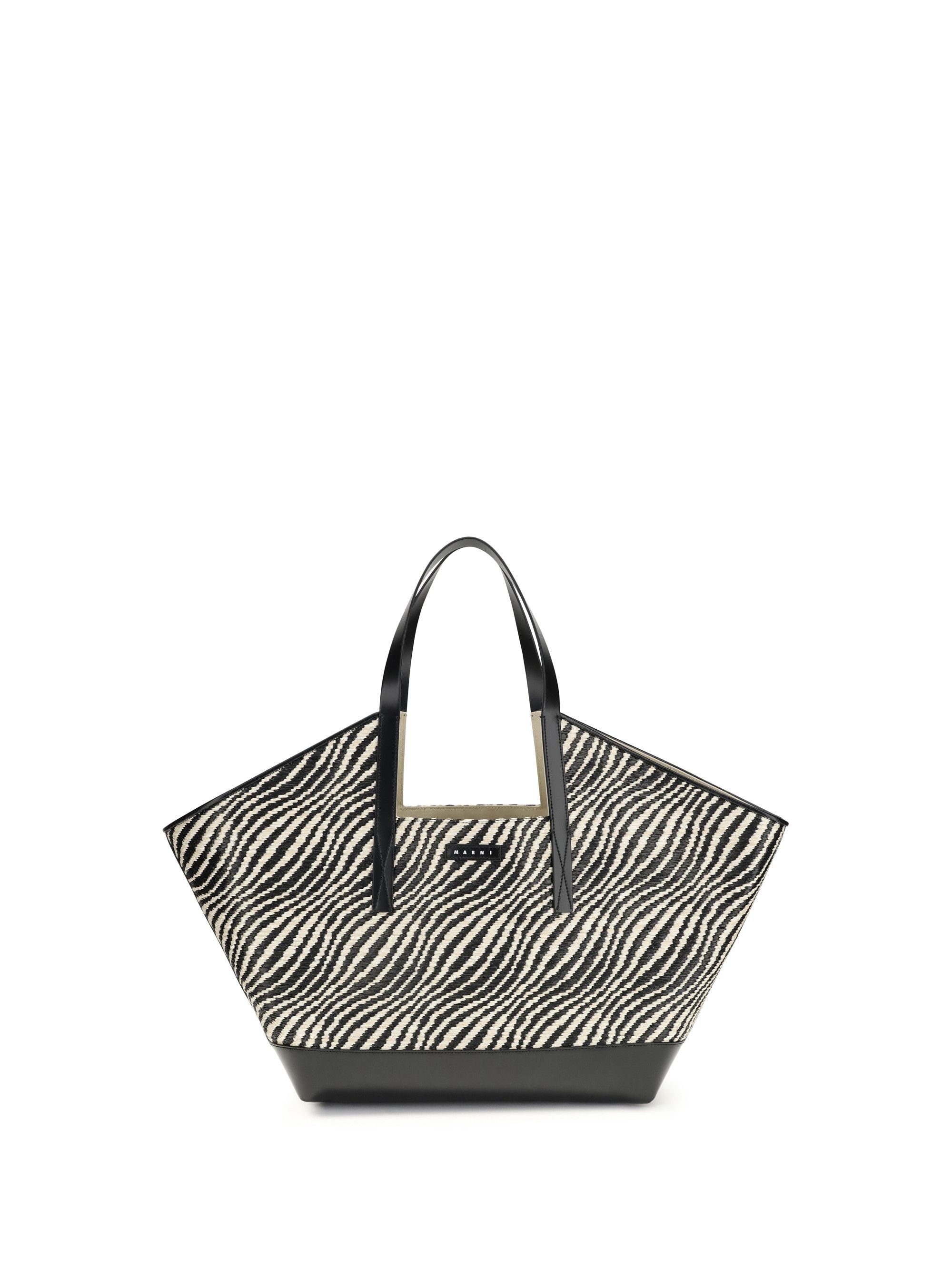Marni Raffia effect fabric Tote Bag Size ONE SIZE - 1 Thumbnail