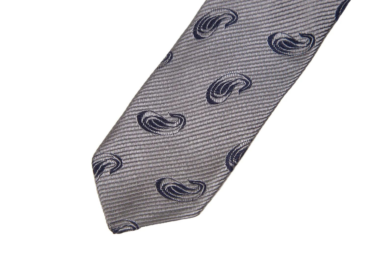 Armani Collezioni Silk Paisley Tie in Silver - Good Condition Size ONE SIZE - 4 Thumbnail