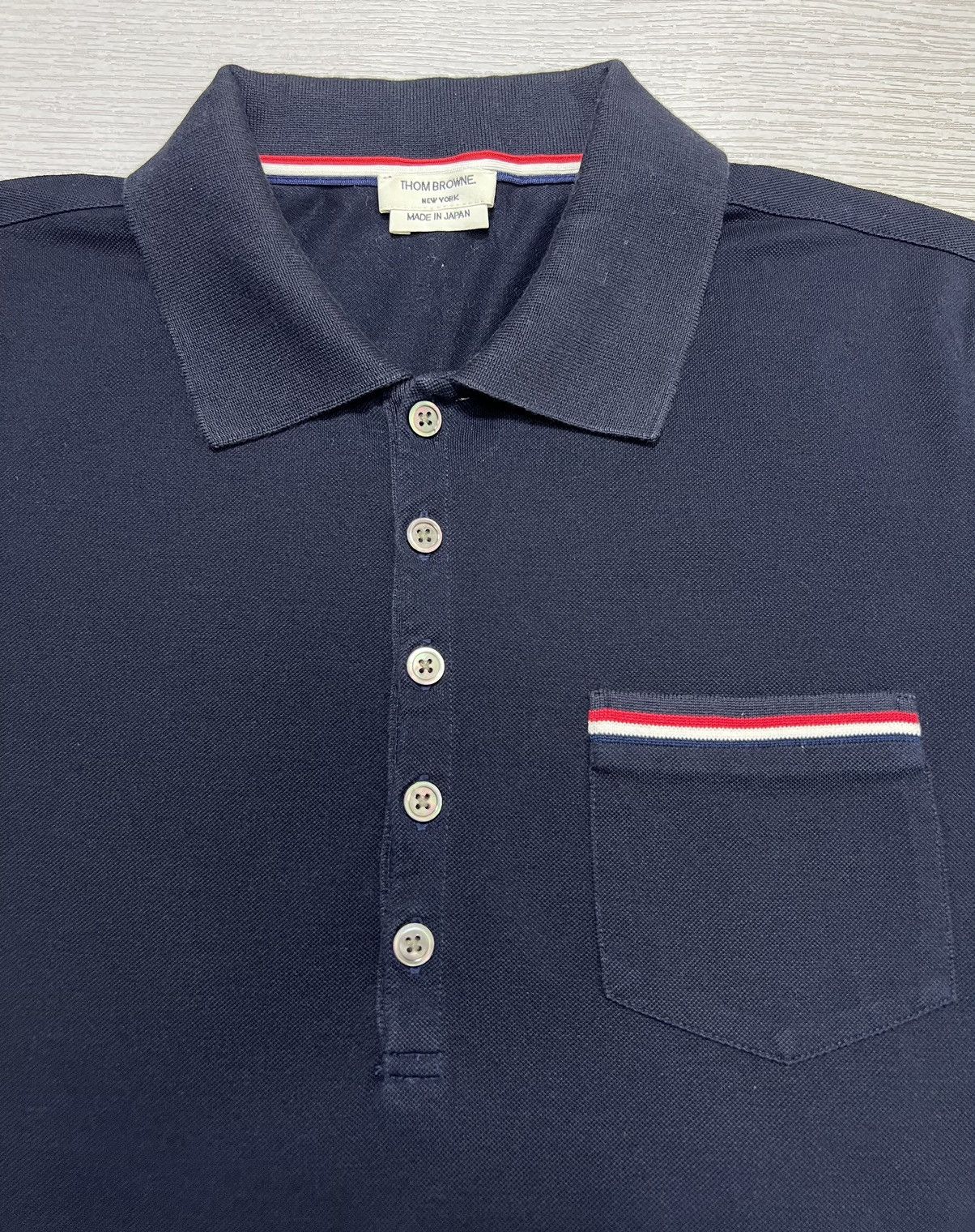 Thom Browne Thom Browne - Pique Pocket Polo Size US S / EU 44-46 / 1 - 6 Thumbnail