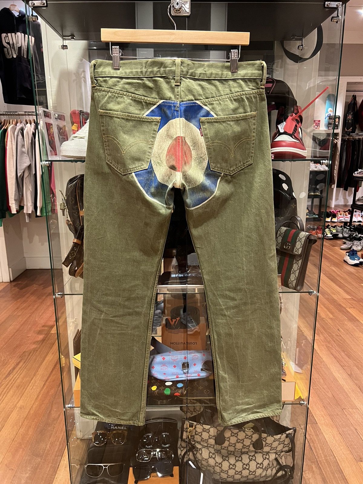 Comme des Garcons 2006 Junya Comme Des Garçons Levi’s ‘Bullseye’ Denim Olive Size US 32 / EU 48 - 1 Thumbnail
