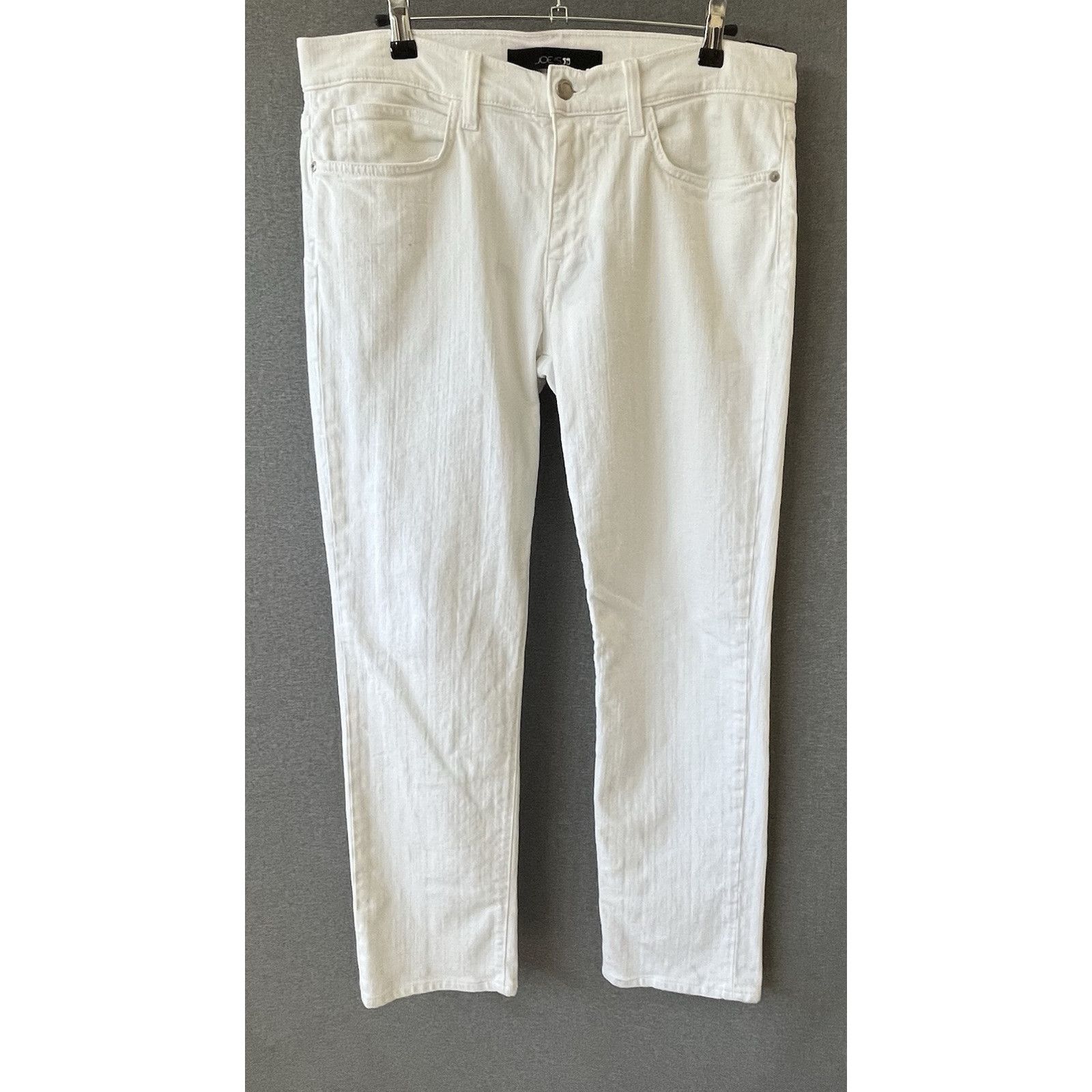Joe's Joe's Jeans Mid Rise Straight Ankle Jeans Size 34 White Size 34" / US 12 / IT 48 - 1 Thumbnail