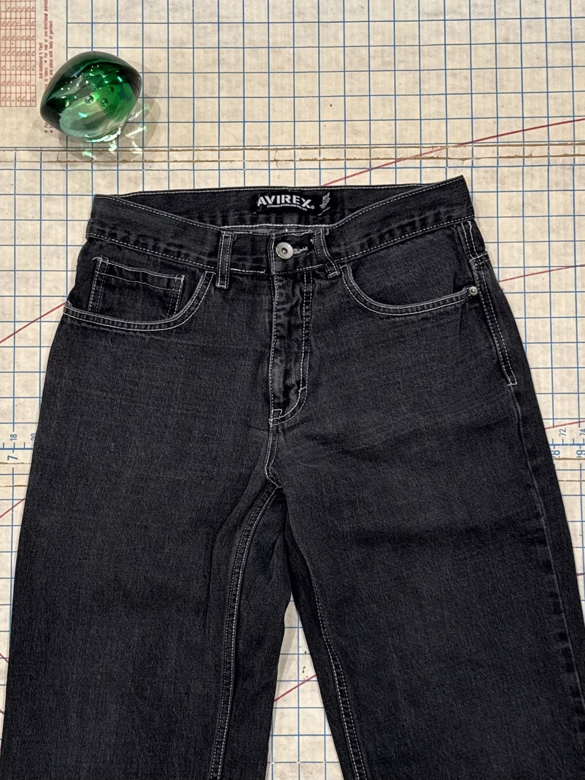 Avirex Avirex Black Denim Embroidered Back Pockets Fits 30x26 Black Size US 30 / EU 46 - 7 Thumbnail
