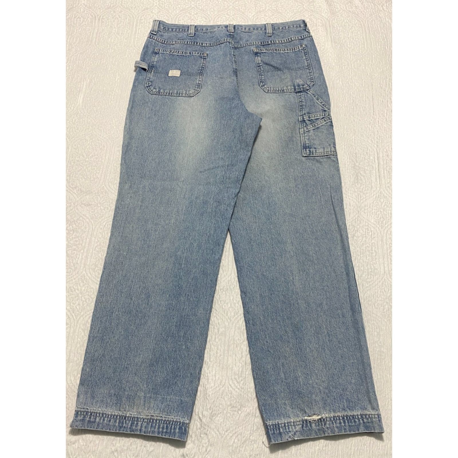 Old Navy VINTAGE Old Navy Painter's Jeans Men 38x33 Blue Denim Baggy Carpenter Wide-Leg Relaxed Size 38 Mens Jeans Vintage 80s 90s Size US 38 / EU 54 - 3 Thumbnail