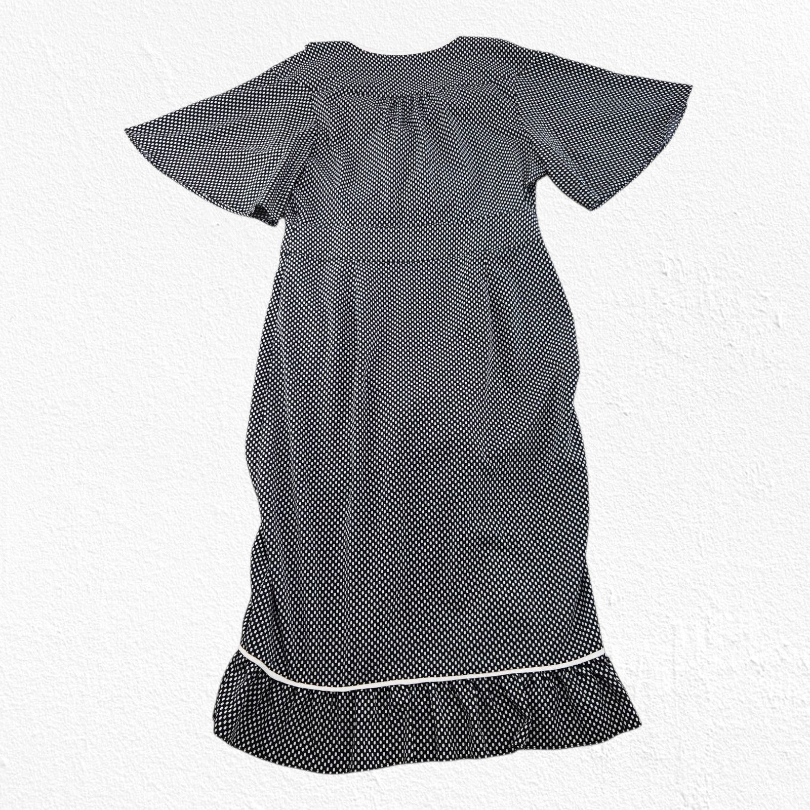 Other Black White Polka Dot Ruffle Wrap Midi Dress Size Large Size L / US 10 / IT 46 - 11 Thumbnail