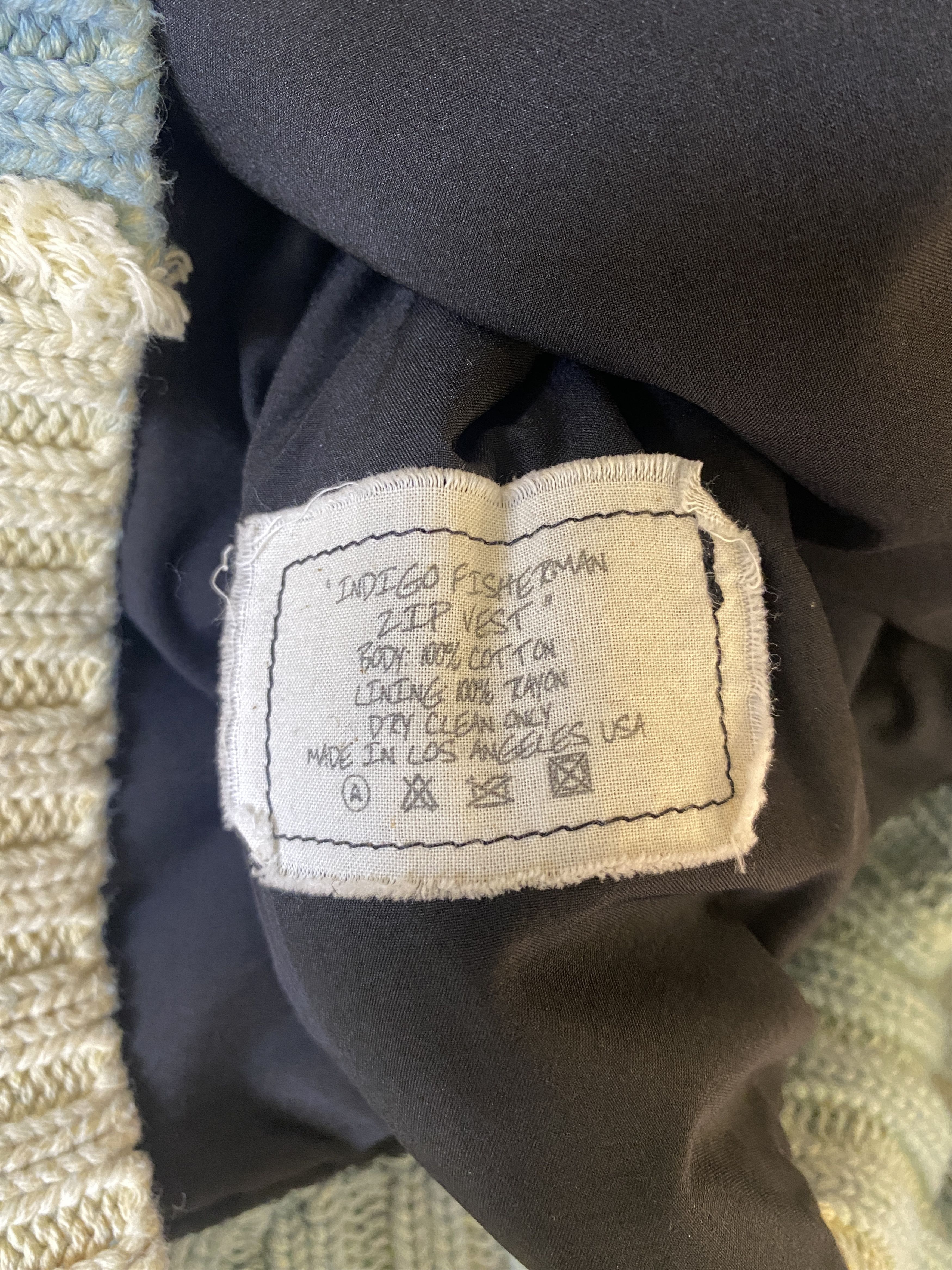 Greg Lauren GREG LAUREN INDIGO FISHERMAN ZIP VEST JACKET Size US XXL / EU 58 / 5 - 4 Thumbnail