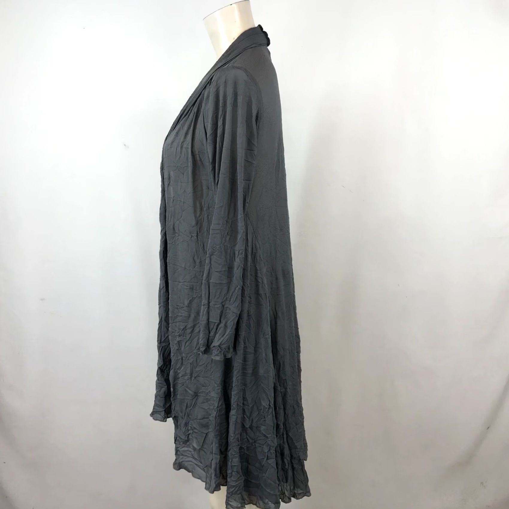 Vintage COMFY USA WOMEN'S XS GRAY SHEER LONG SLEEVE OPEN POLYESTER CARDIGAN Size XS / US 0-2 / IT 36-38 - 4 Thumbnail