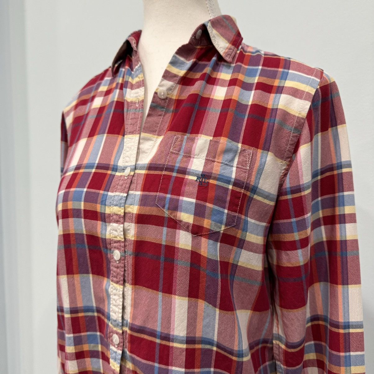Lauren Ralph Lauren Lauren Ralph Lauren Plaid Button-Down Shirt Size Small Size S / US 4 / IT 40 - 3 Thumbnail