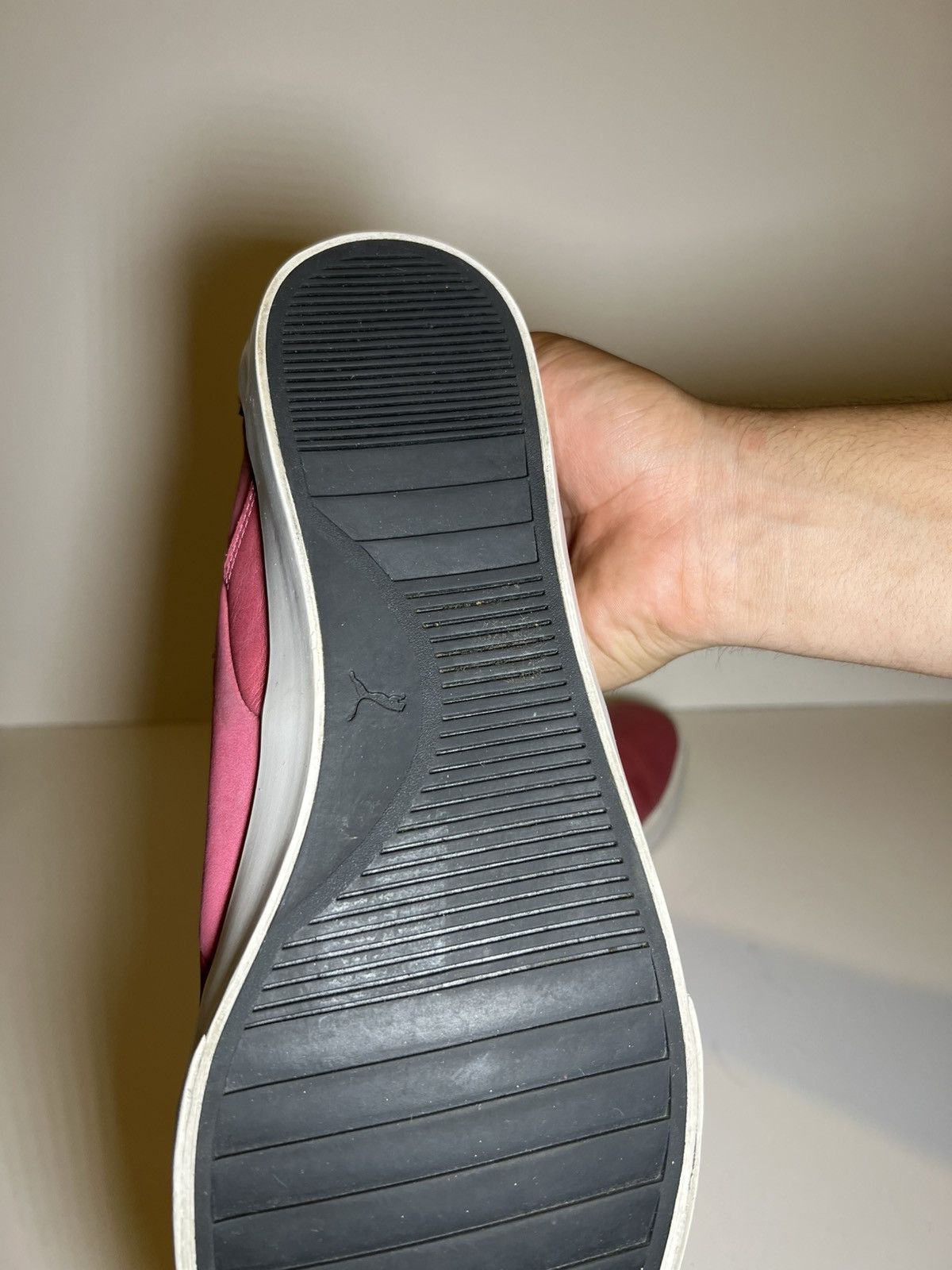 Alexander McQueen × Puma Men Deck Lo sneakers in a pink leather designer skate shoes Size US 12 / EU 45 - 5 Thumbnail