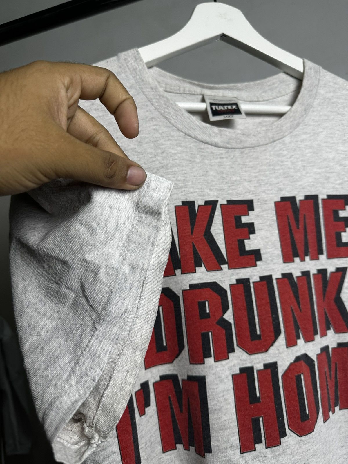 Tultex Vintage Take Me Drunk Wording Statement Tshirt Size US L / EU 52-54 / 3 - 9 Thumbnail