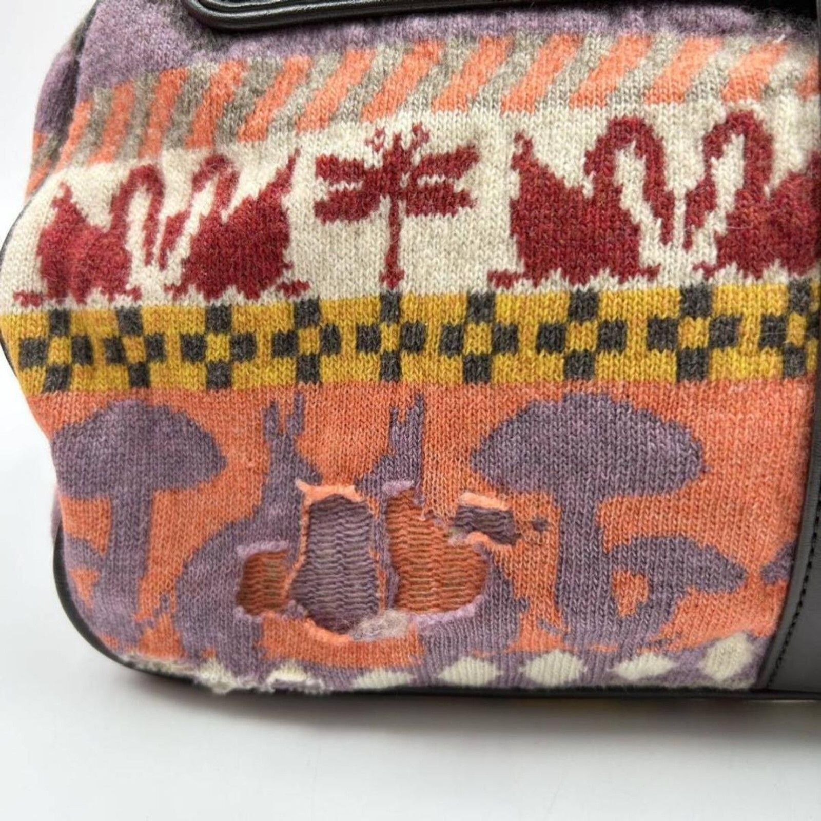 Stella McCartney Stella McCartney RARE Aztec Tweed & Vegan Leather Large Bag Size ONE SIZE - 5 Thumbnail