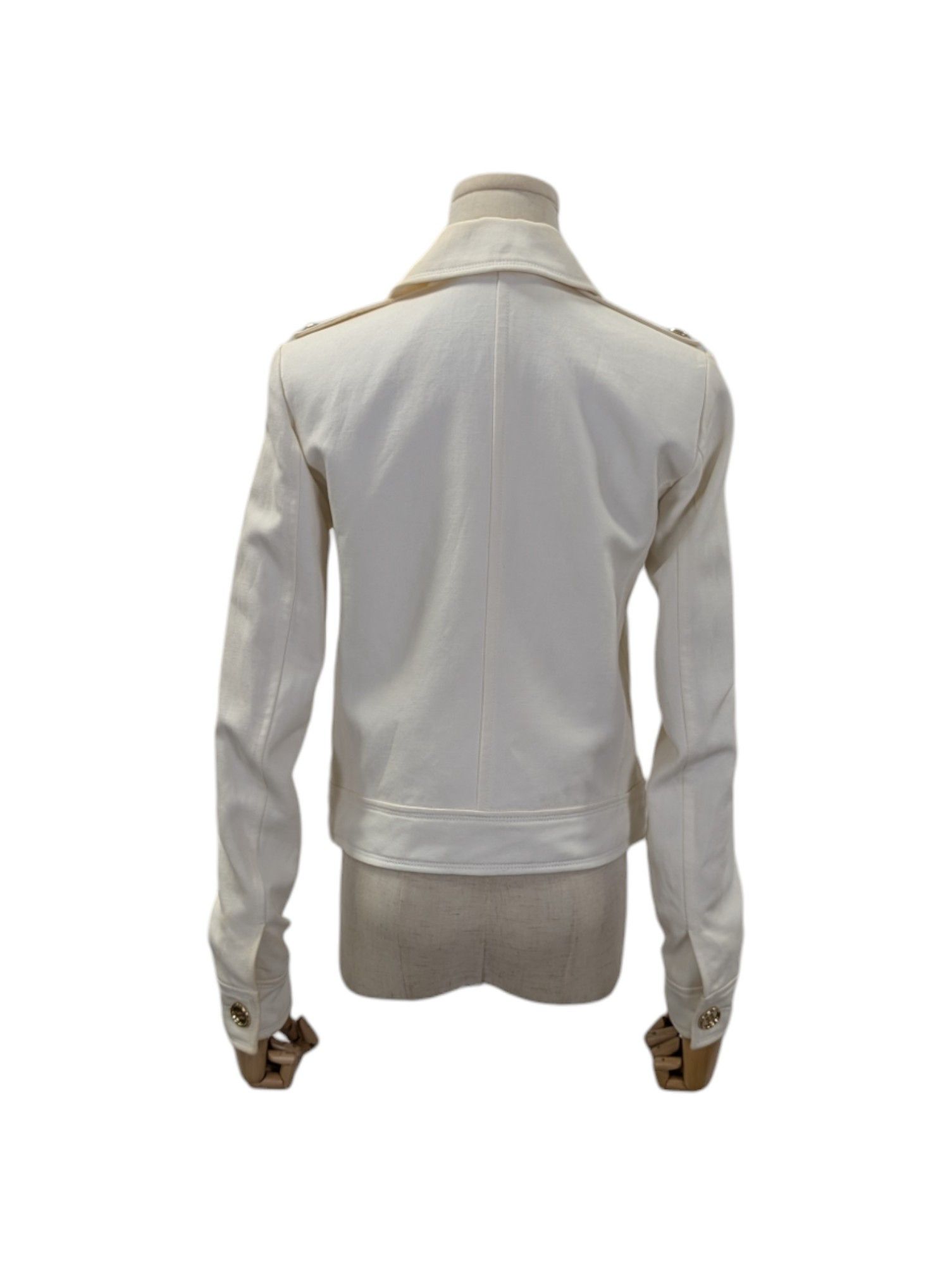 Coach Beige Double Breasted Cropped Jacket With Gold Buttons Size XS / US 0-2 / IT 36-38 - 2 Thumbnail