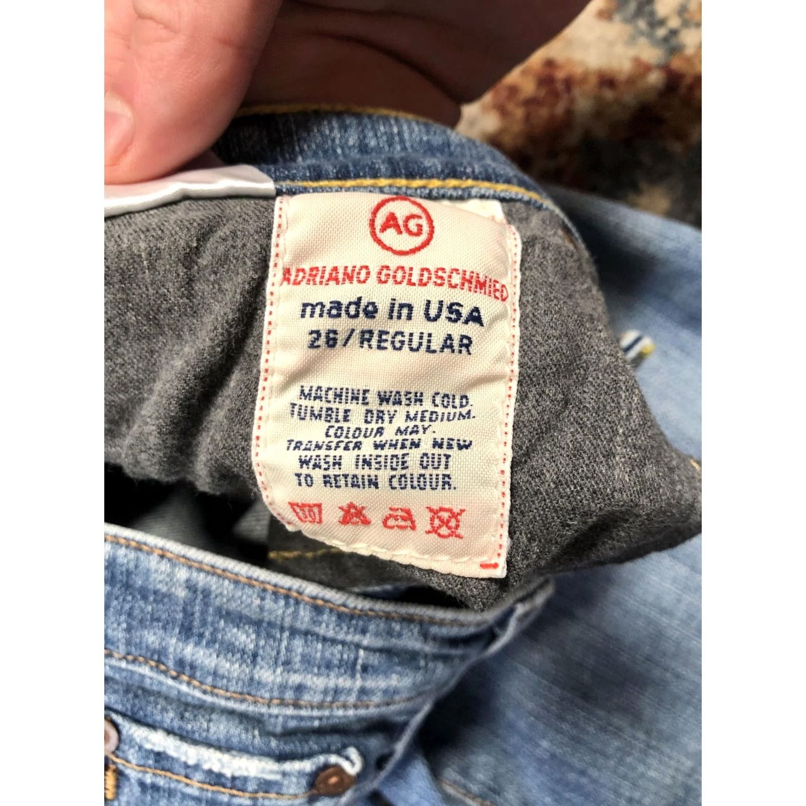 Vintage VINTAGE AG Adriano Goldschmied Jeans Womens 28 Light Wash Blue The Angel Bootcut USA Women Jeans 28 Blue Embroidered Back Pocket Size 28" / US 6 / IT 42 - 7 Thumbnail