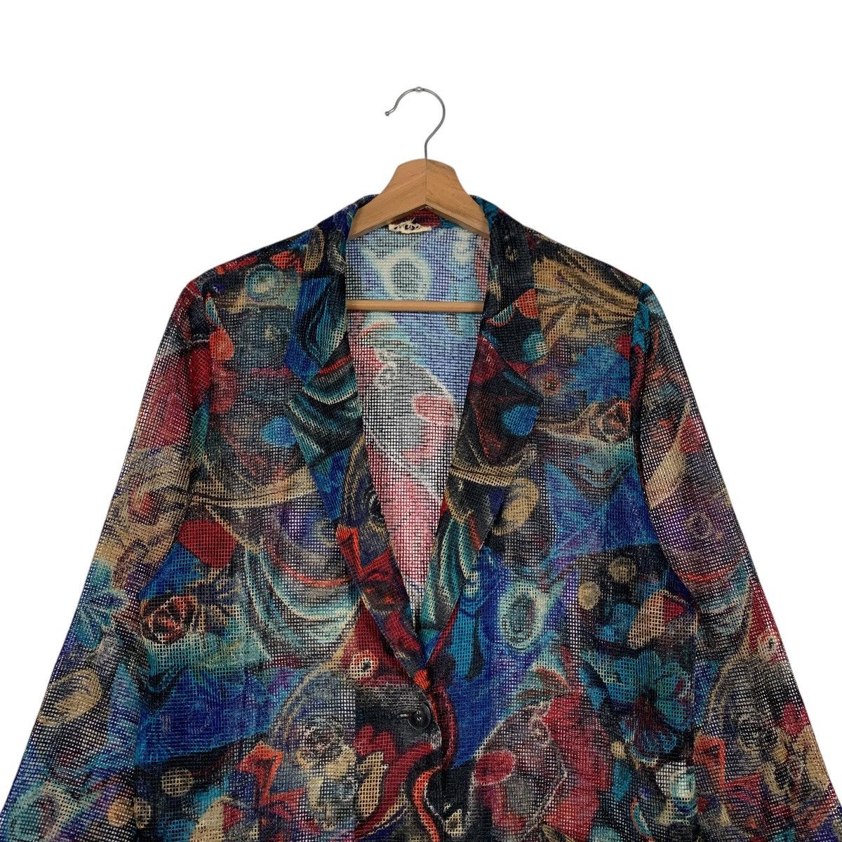 Japanese Brand Vintage 90’s SAGES Fullprint Casual Jacket Blazer #2620-C118 Size US M / EU 48-50 / 2 - 2 Thumbnail