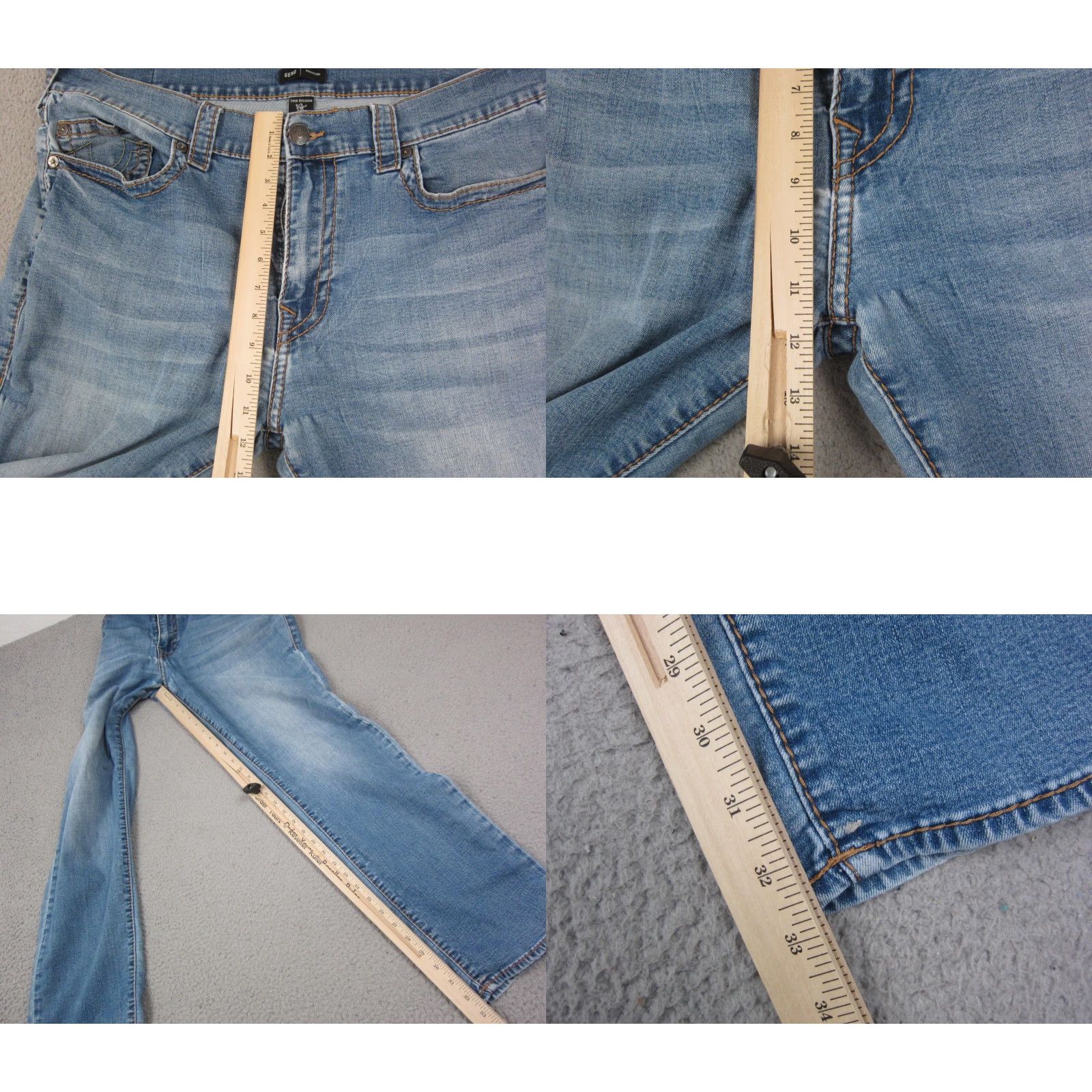 True Religion True Religion Geno Jeans Mens 40x33 Denim Straight Relaxed W 40 L 33 Blue 90s Vintage? Size US 40 / EU 56 - 8 Thumbnail