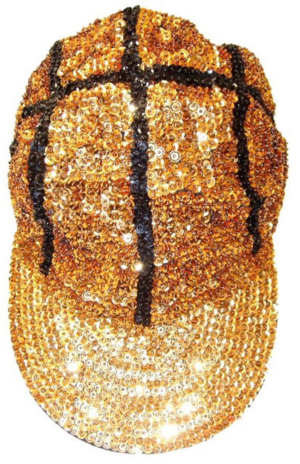 Designer Sequin Baseball Cap Basketball Size ONE SIZE - 1 Preview
