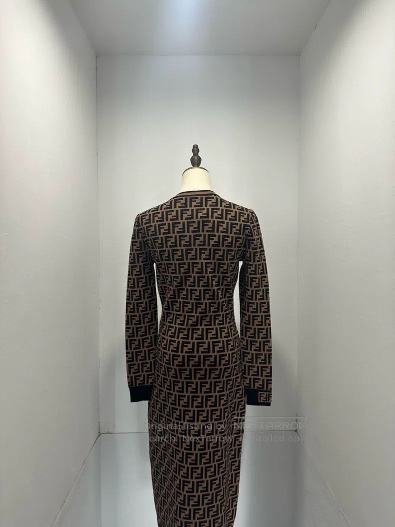 Fendi Fendi FF Monogram Full Print Knit Dress Size XS / US 0-2 / IT 36-38 - 2 Thumbnail