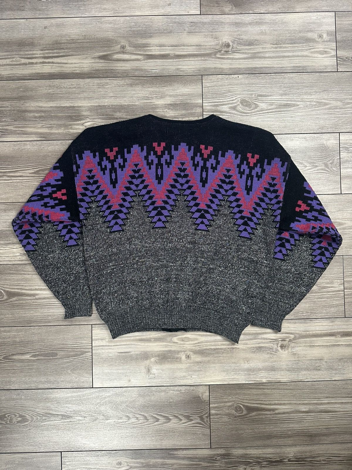 Sears Vintage Sears Patterned Cardigan Sweater Size US XL / EU 56 / 4 - 2 Thumbnail