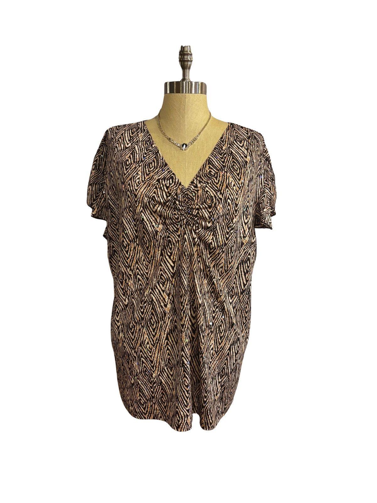 Other Women’s V-neck Top.wt9636 Size XXL / US 16-18 / IT 52-54 - 1 Thumbnail