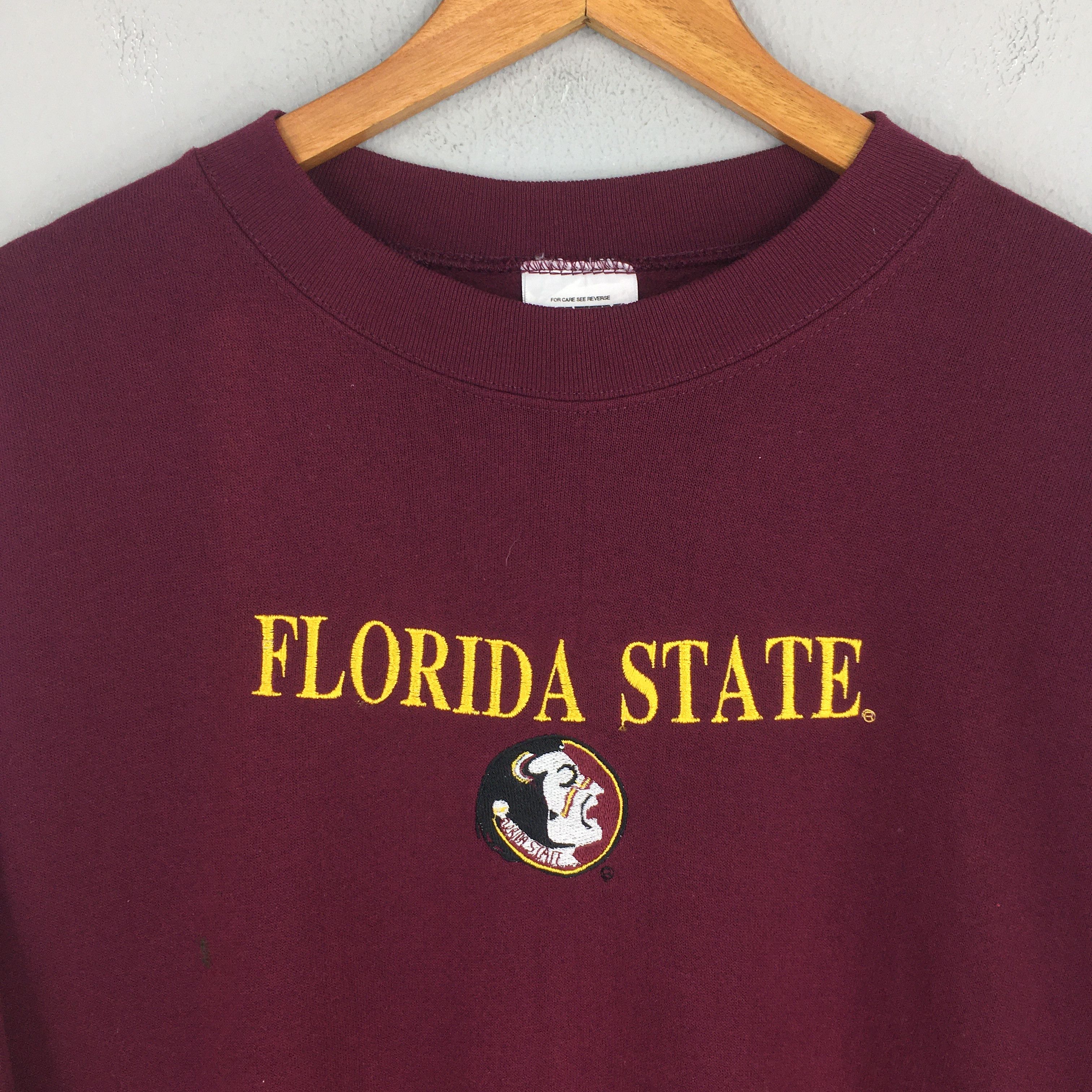 NCAA × Vintage Vintage 90s Florida State Seminoles NCAA Sweatshirt 2XLarge Size US XXL / EU 58 / 5 - 2 Thumbnail