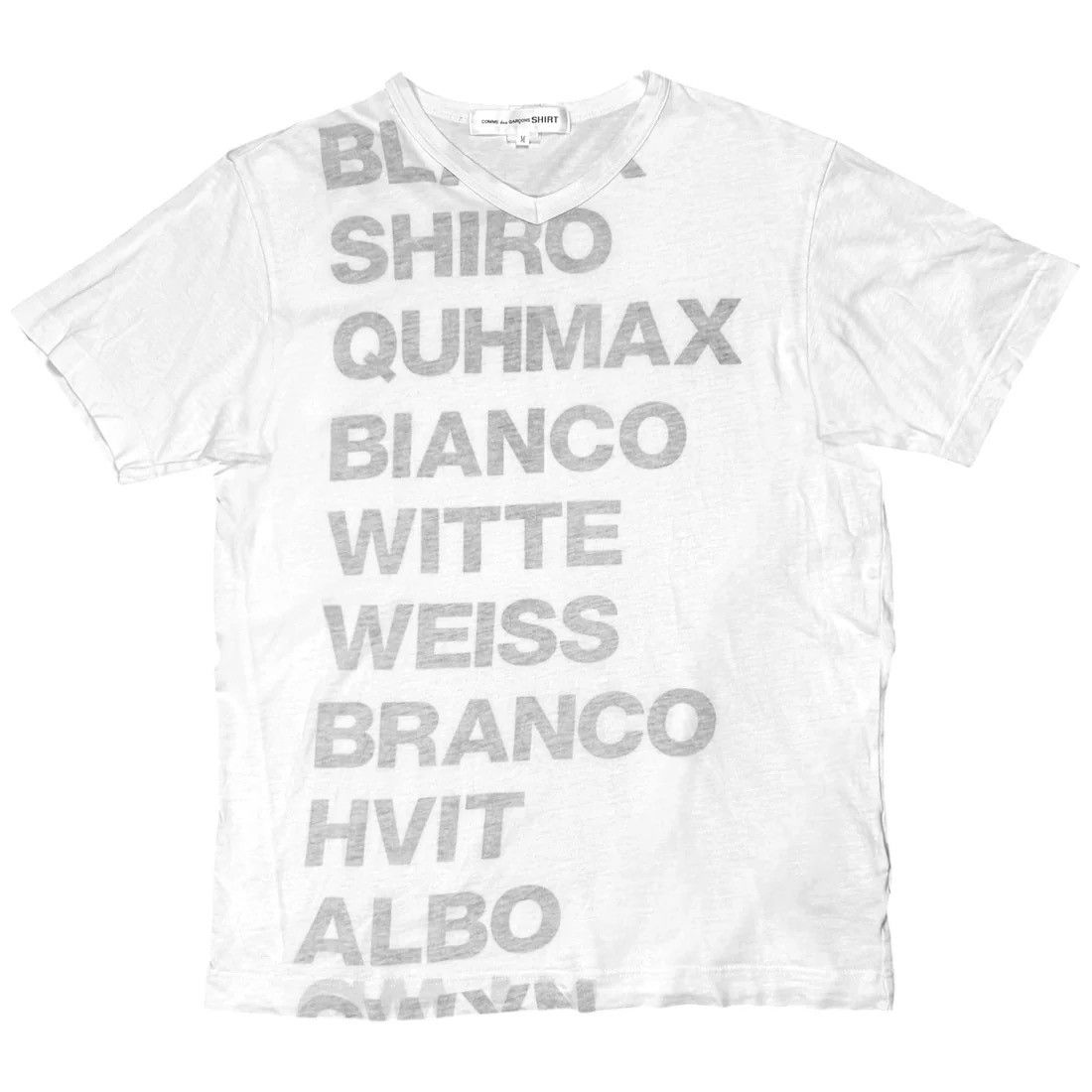 Comme des Garcons Comme des Garcons Shirt Bianco Reversed Print T-Shirt Size US M / EU 48-50 / 2 - 1 Thumbnail