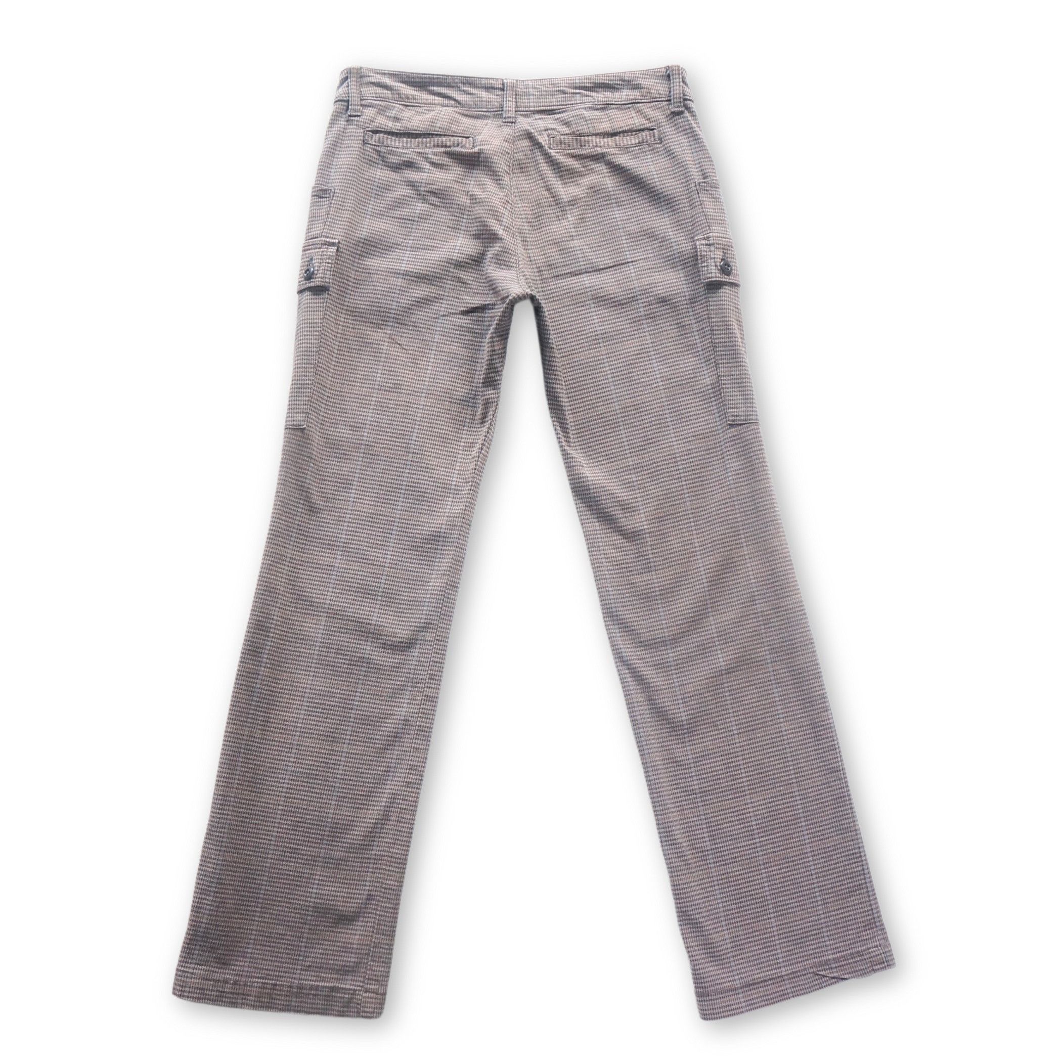 Japanese Brand ALCX Light Brown Plaid Pattern Cargo Pants Size 28" / US 6 / IT 42 - 2 Thumbnail