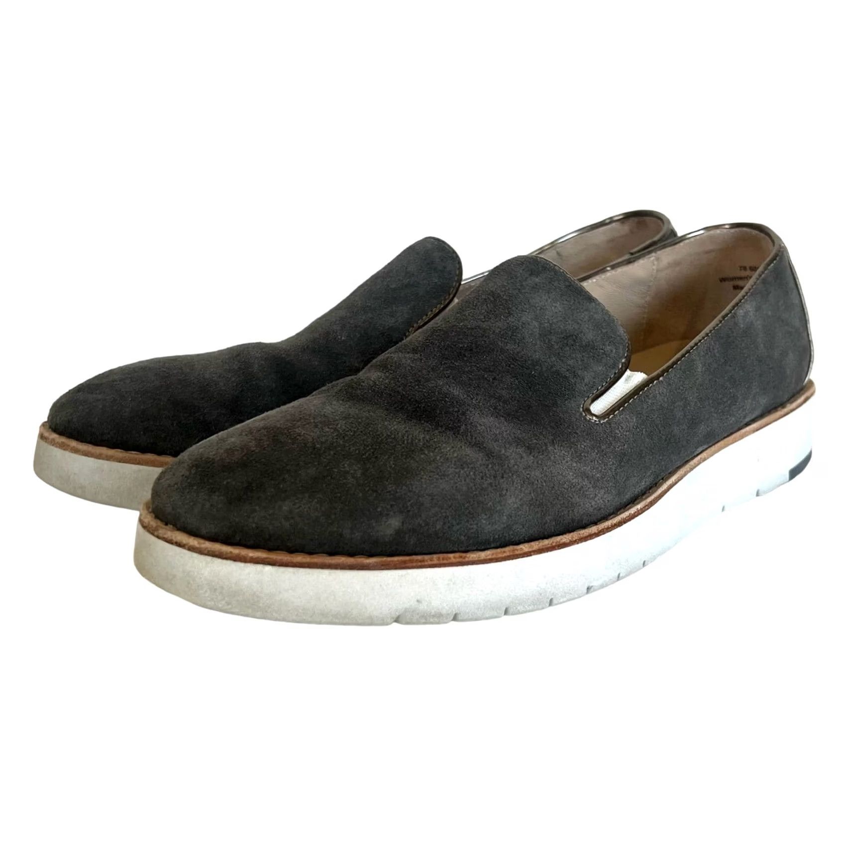 Johnston & Murphy Johnston & Murphy Women's Loafer Slip-On Gray Suede Penelope 8.5 Gray Suede Sporty Flat 8.5 Womens Size US 9 / IT 39 - 2 Thumbnail