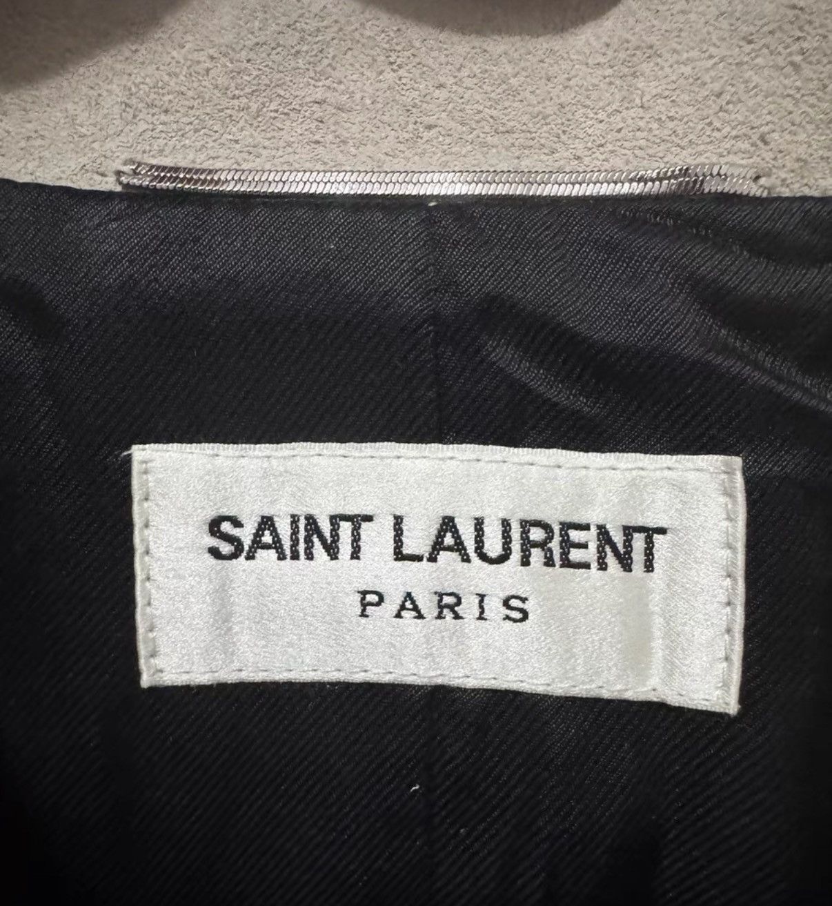Saint Laurent Paris SLP) 20SS Runway Off-White Distressed Suede Safari Jacket Size US M / EU 48-50 / 2 - 5 Thumbnail