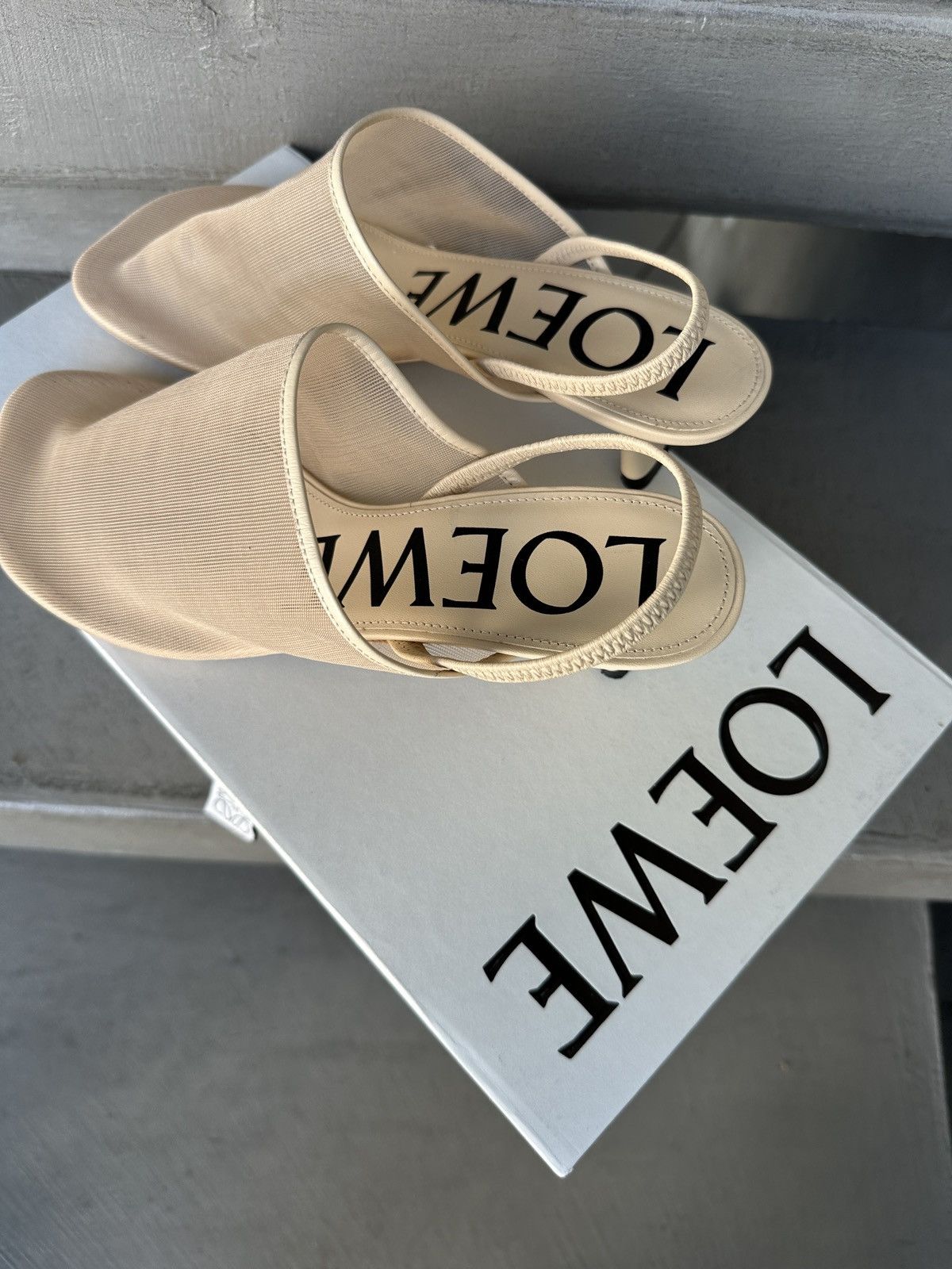 Loewe Petal slingback heel sandal in mesh Size US 6 / IT 36 - 8 Thumbnail